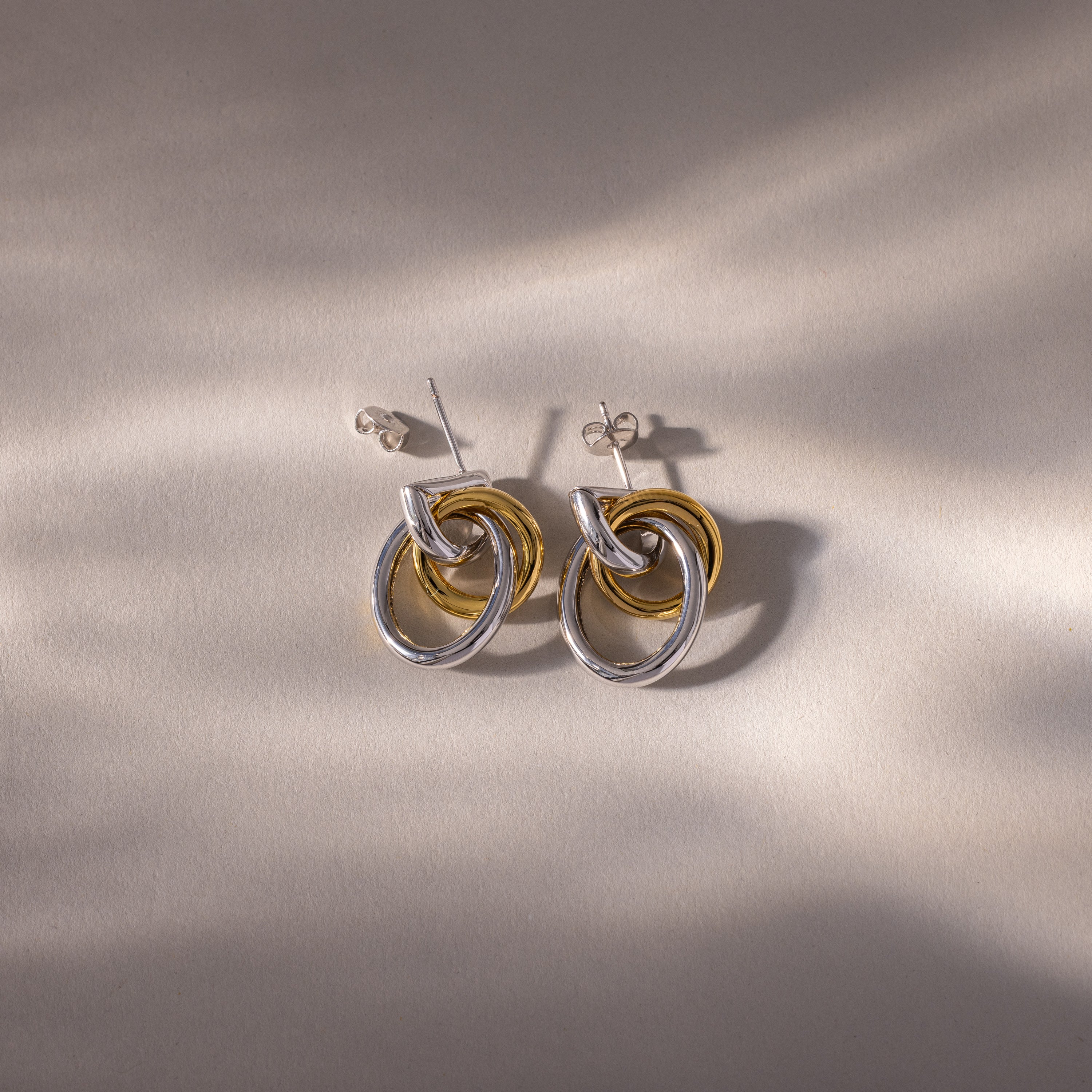 Mixed Metal Linked Earrings - Image 5