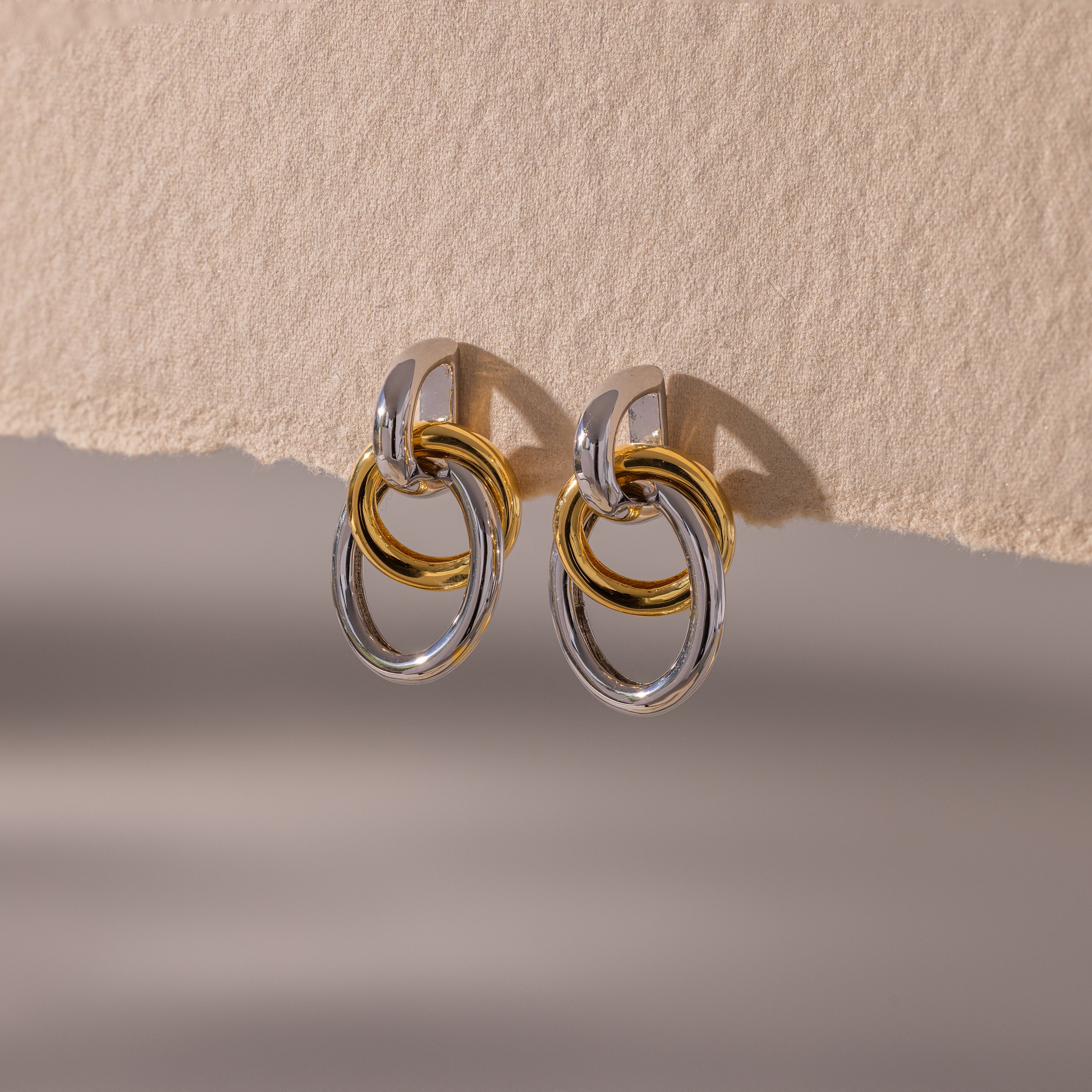 Mixed Metal Linked Earrings - Image 7
