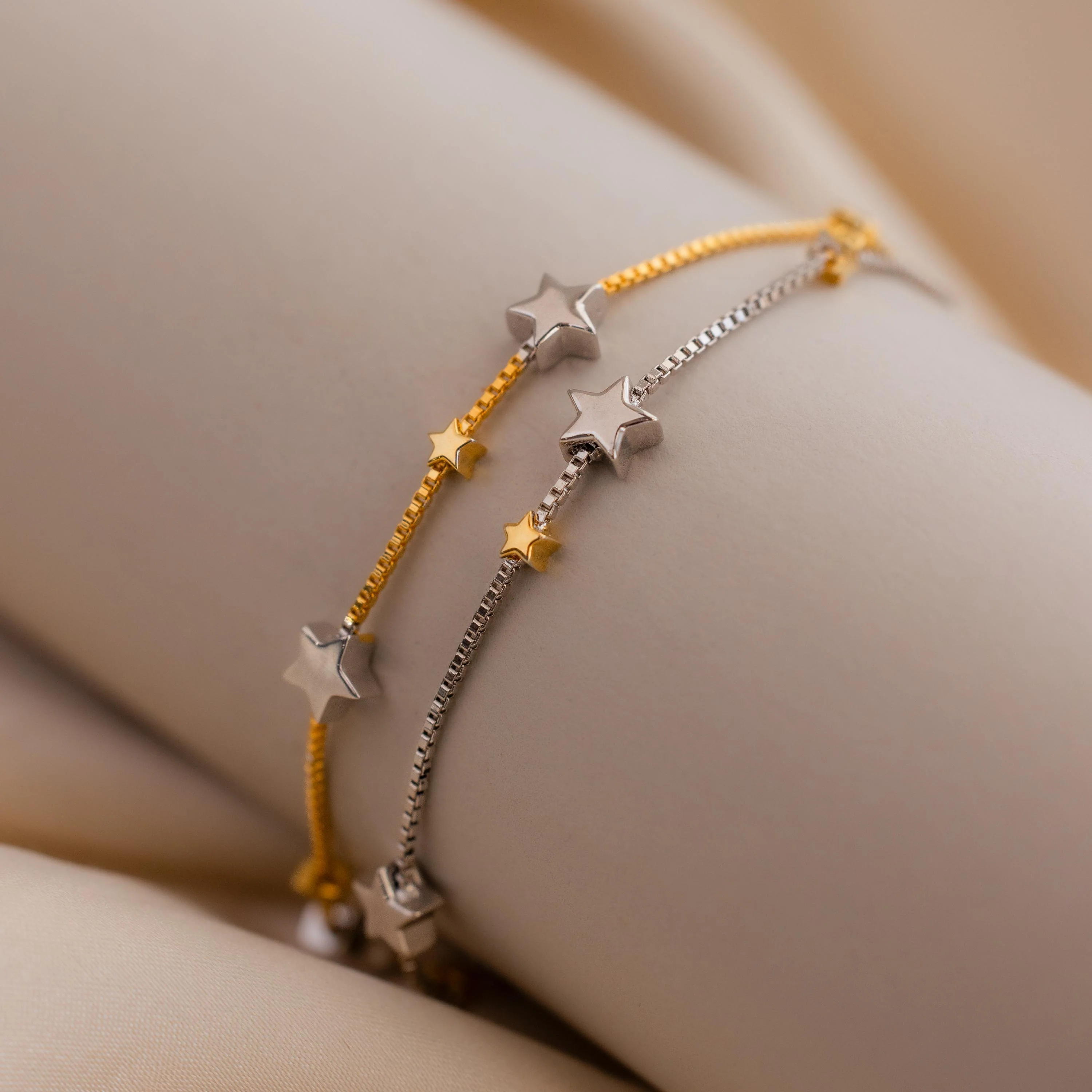 Mixed Metal Star Bracelet - Image 5