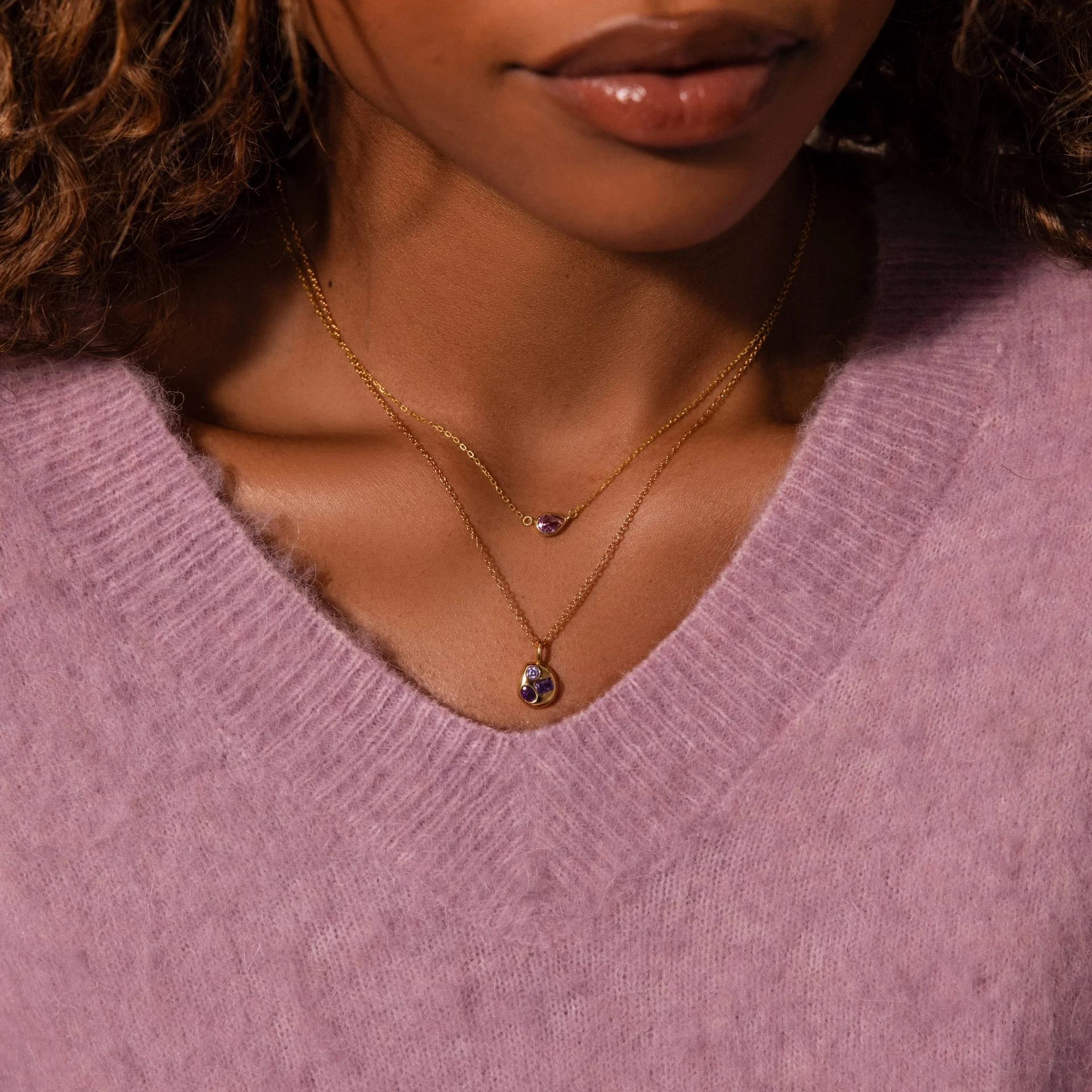 Mixed Topaz Capsule Necklace - Image 4