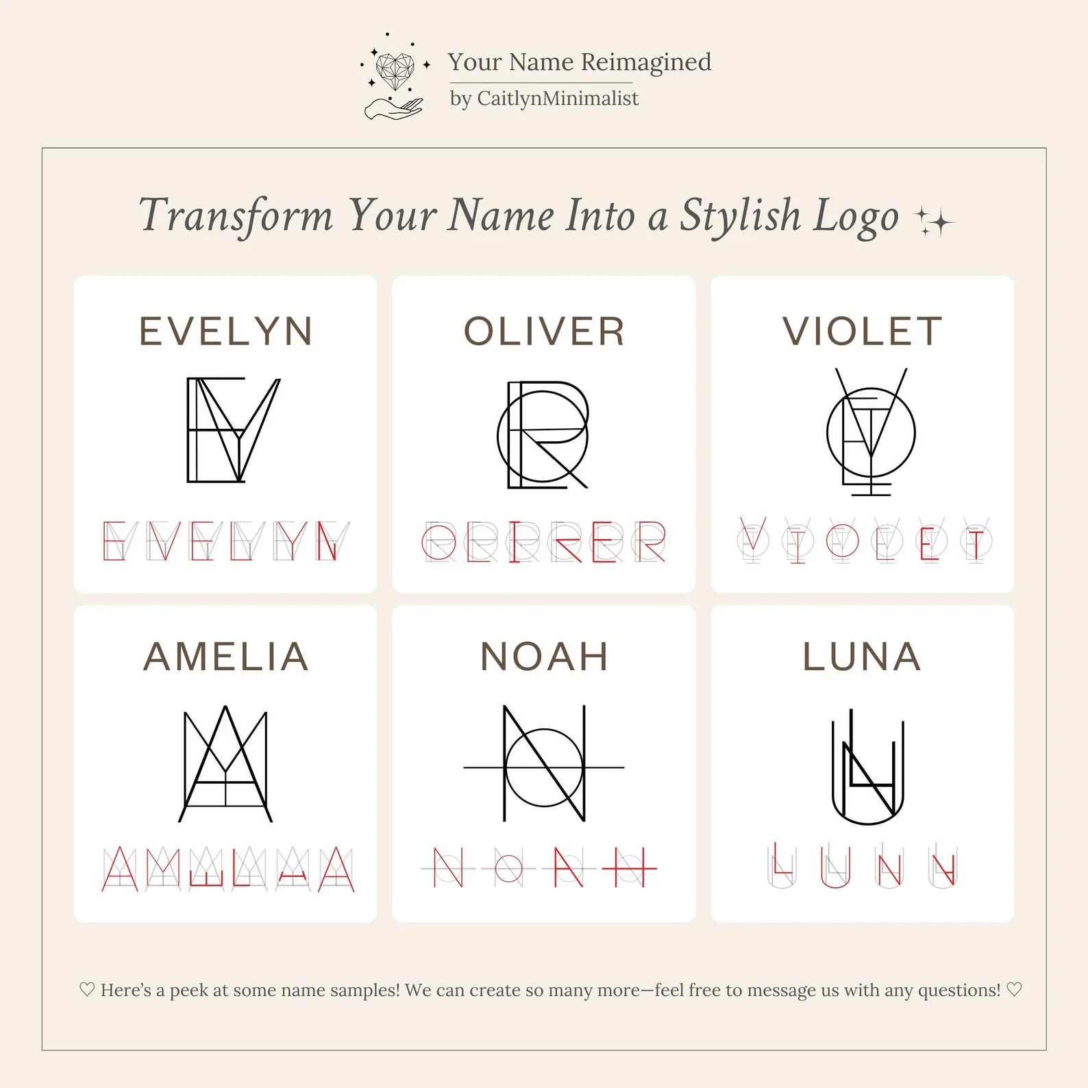 Modern Name Monogram Necklace - Image 8