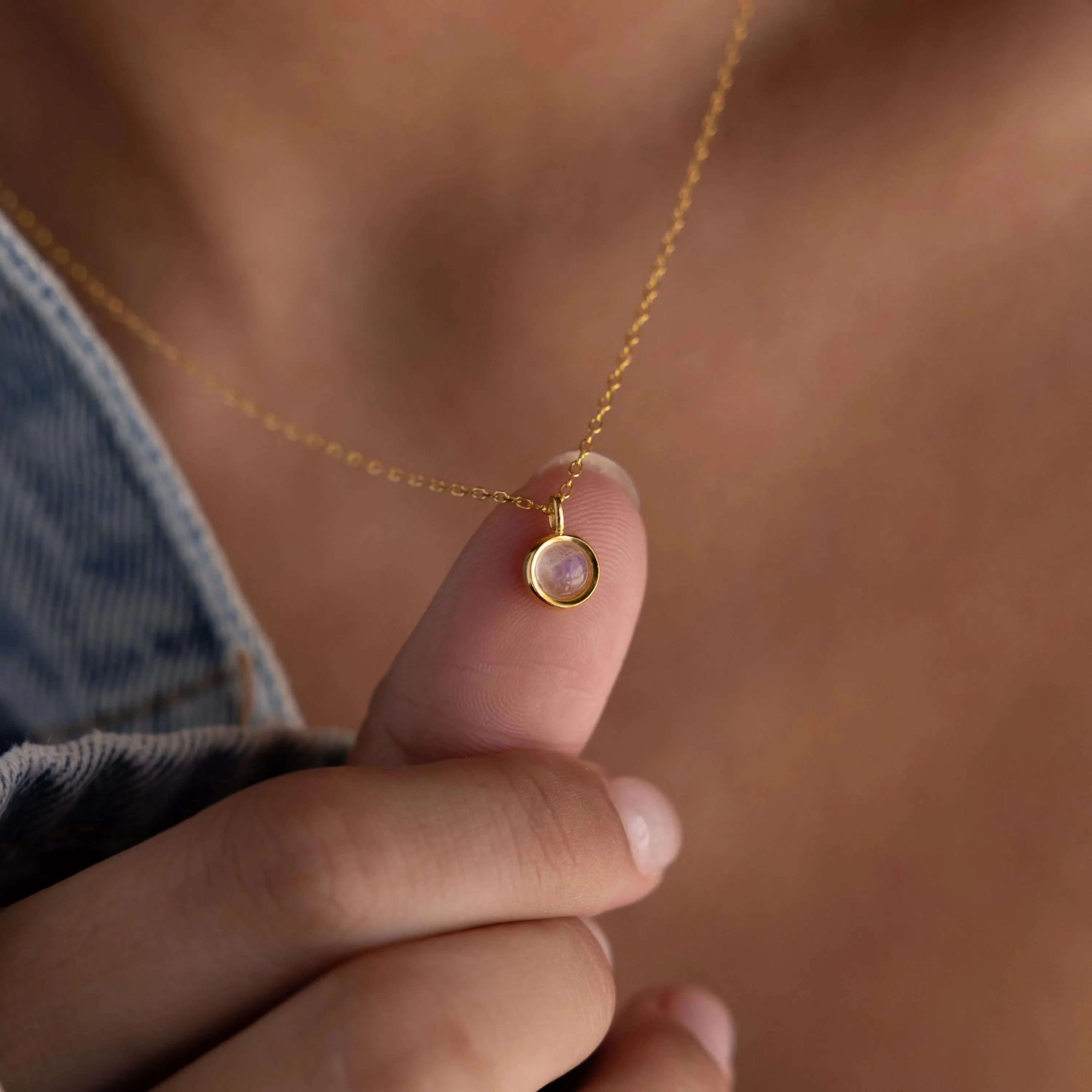 Moonstone Charm Necklace - Image 2