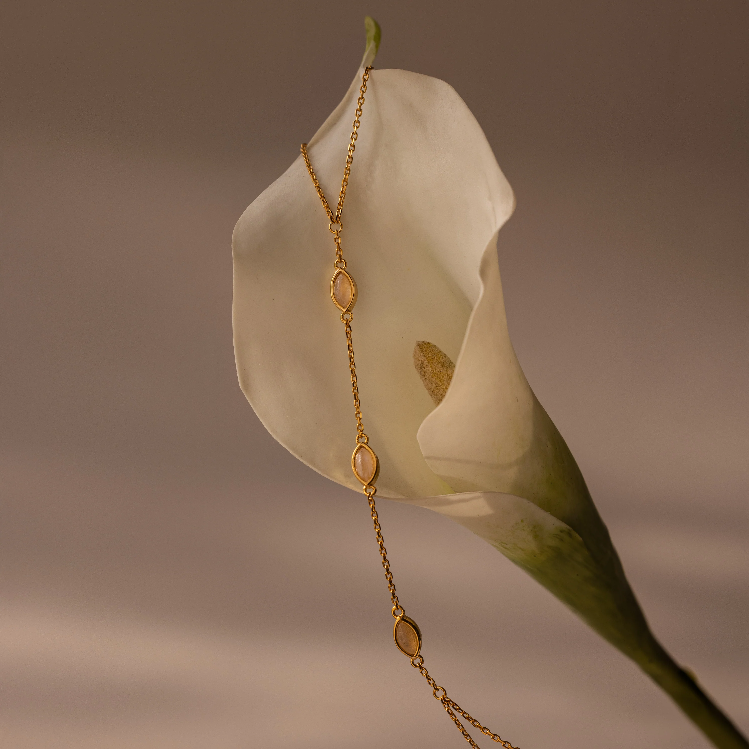 Moonstone Hand Chain Bracelet - Image 9