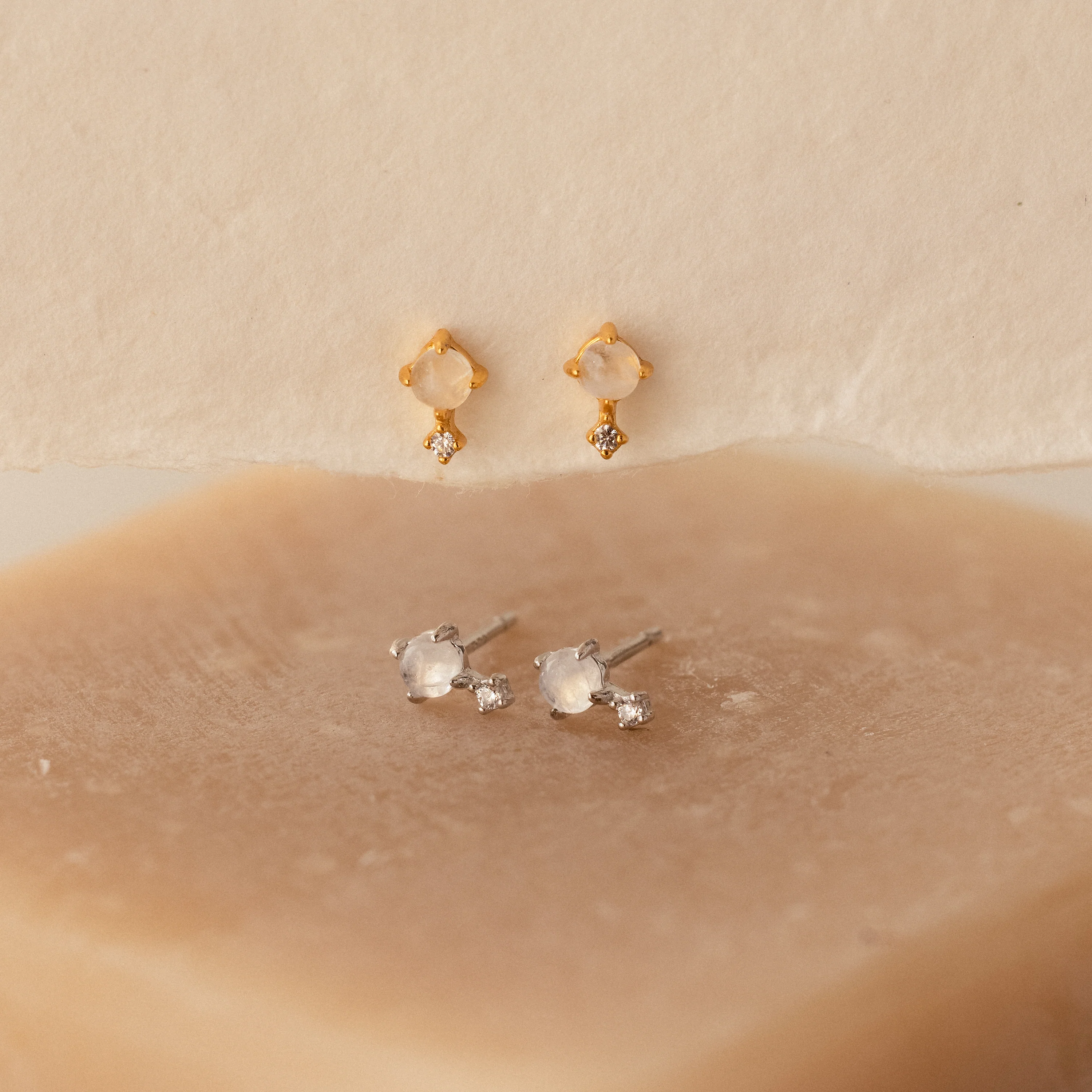 Moonstone Orbit Studs - Image 6