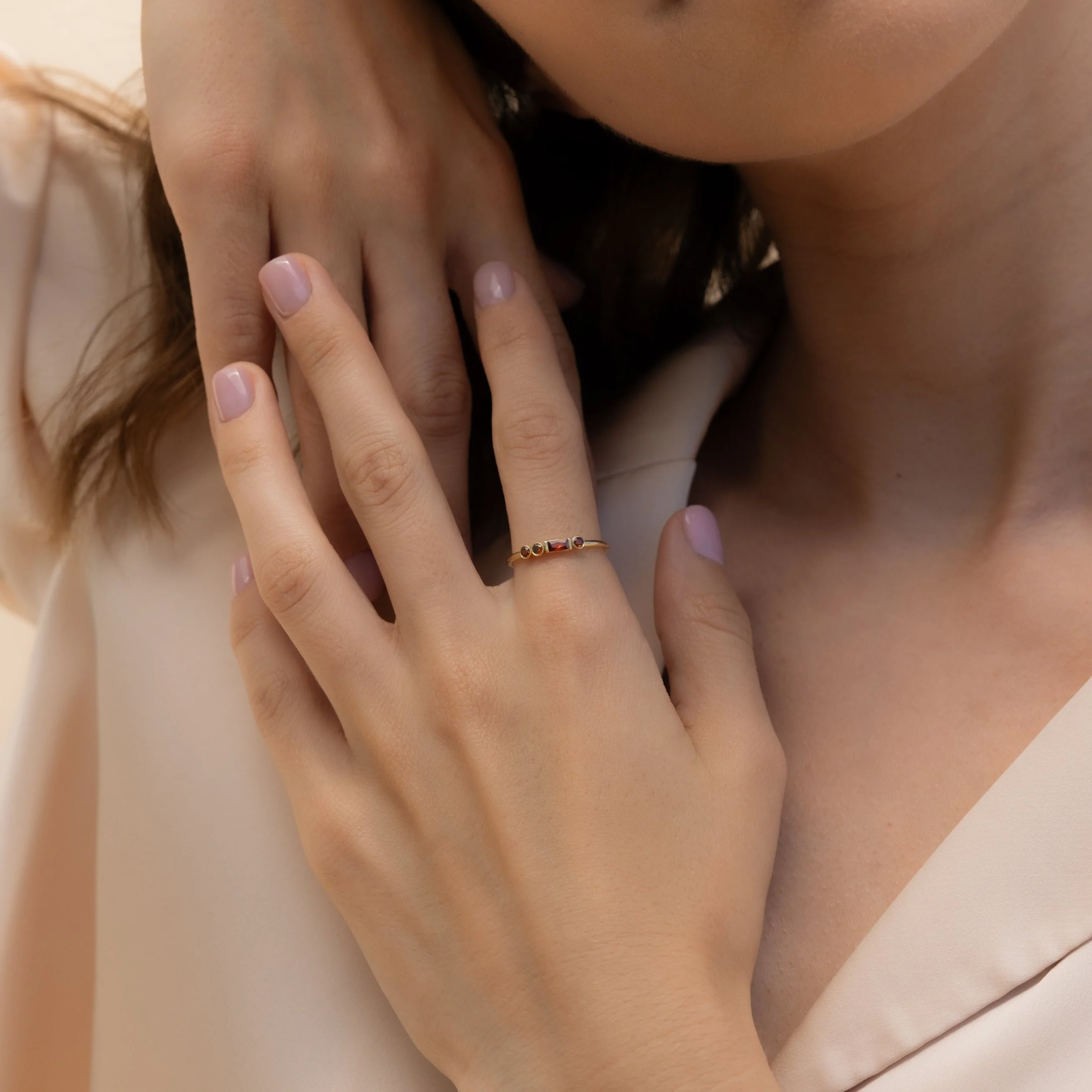 Morse Code Birthstone Ring - Image 2