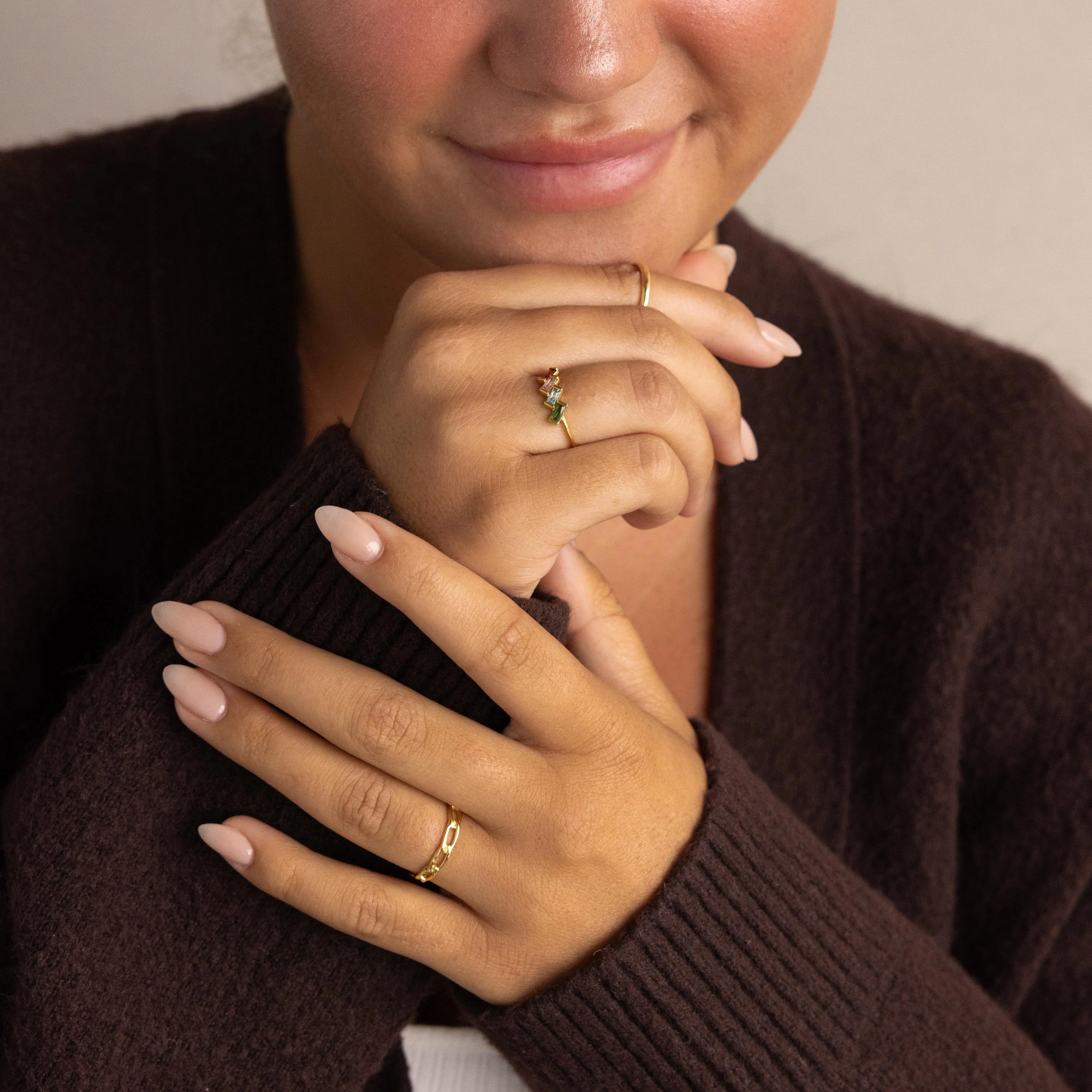 Multiple Baguette Birthstone Ring - Image 7