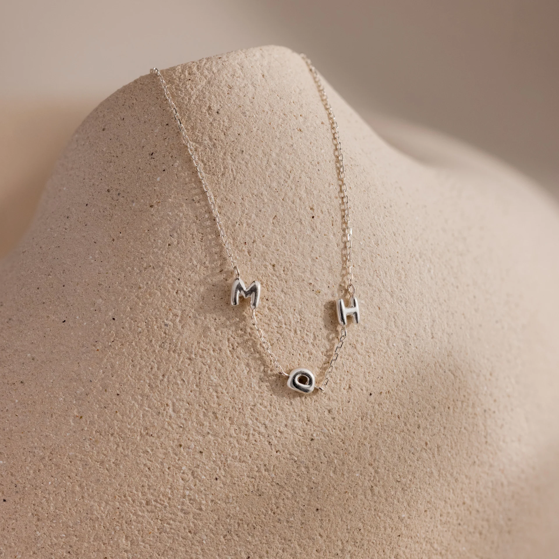 Multiple Bubble Letter Necklace - Image 2