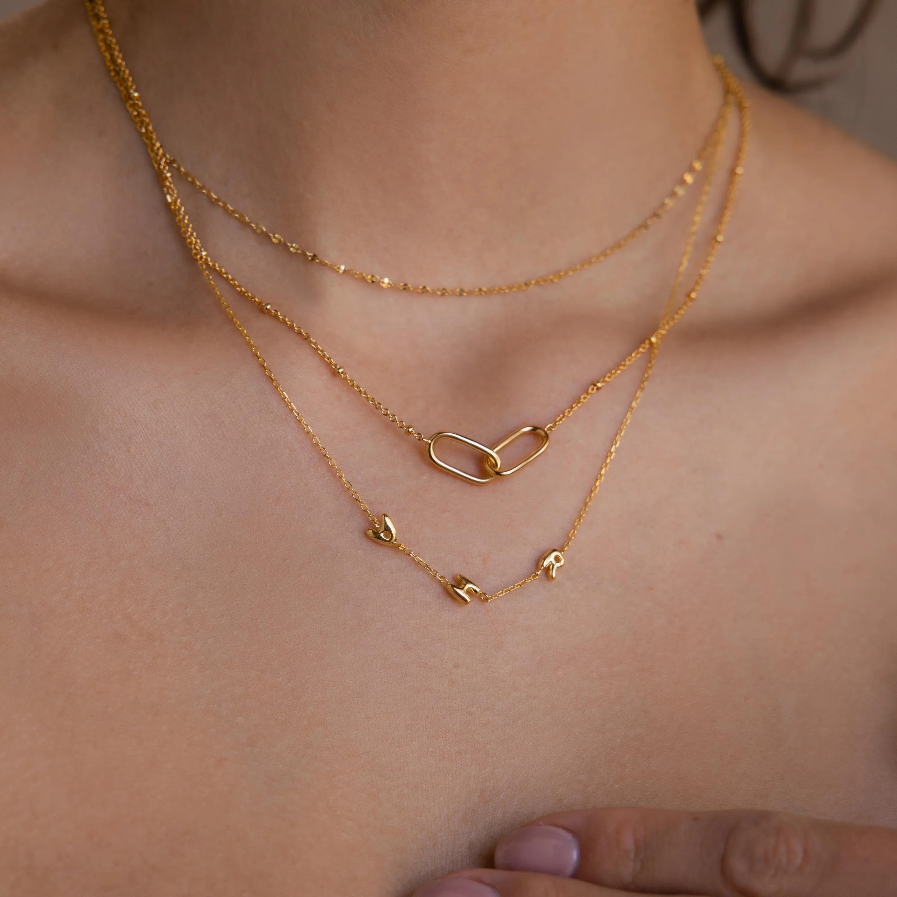 Multiple Bubble Letter Necklace - Image 7