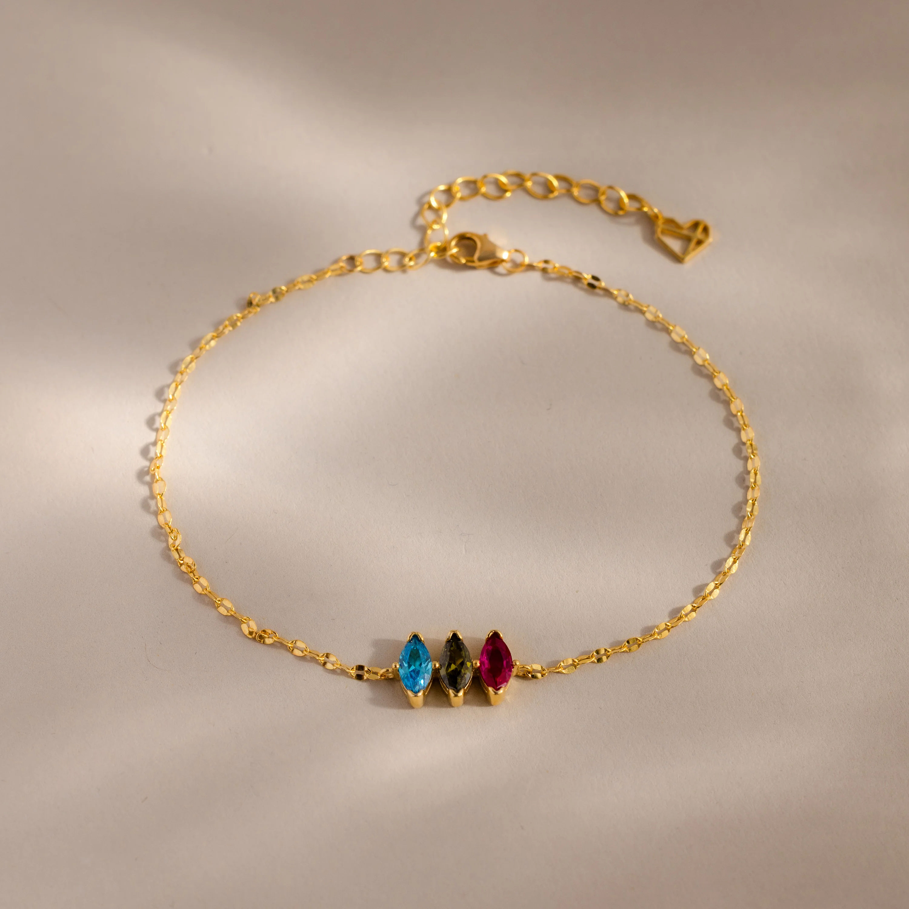 Multiple Marquise Birthstone Bracelet - Image 6