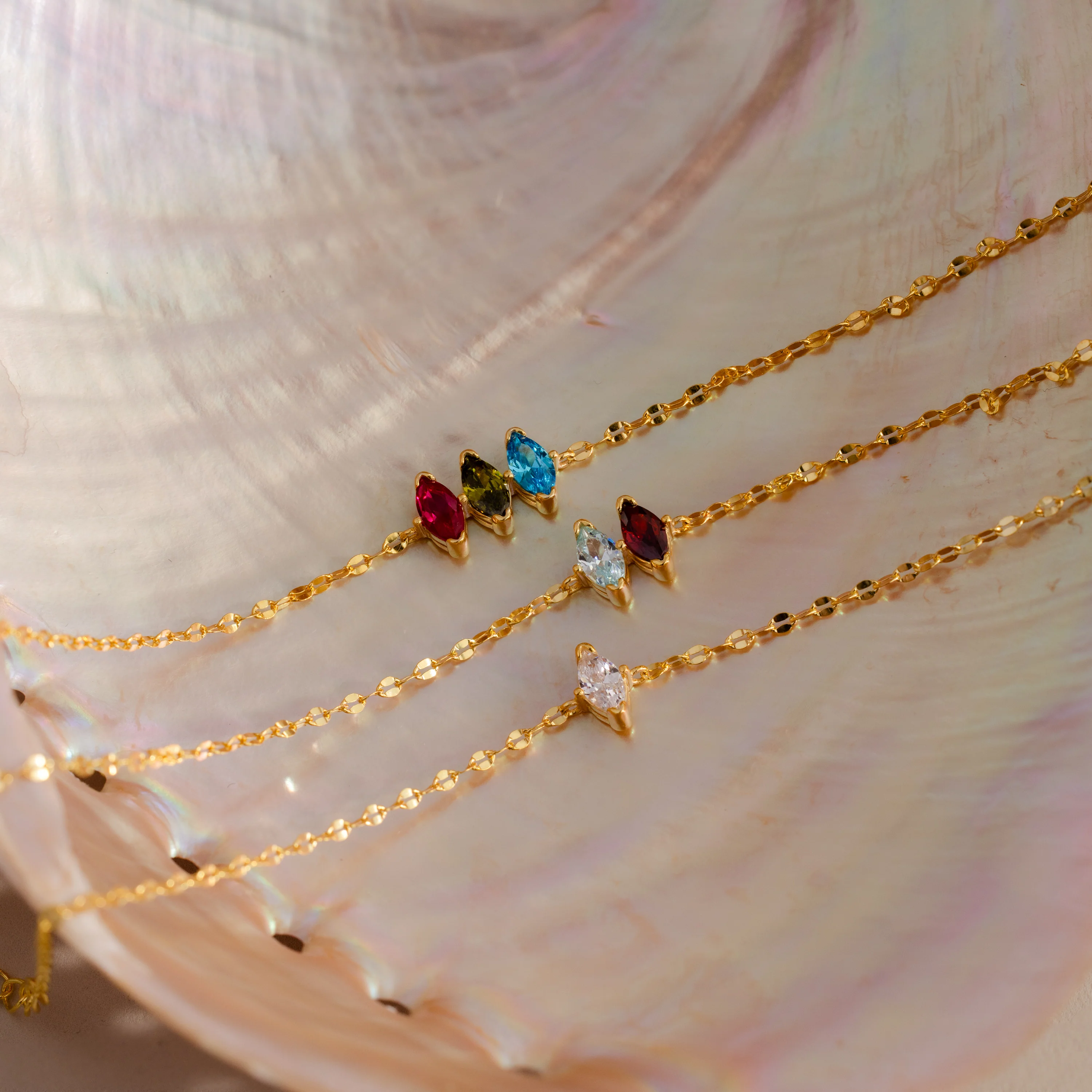 Multiple Marquise Birthstone Bracelet - Image 8