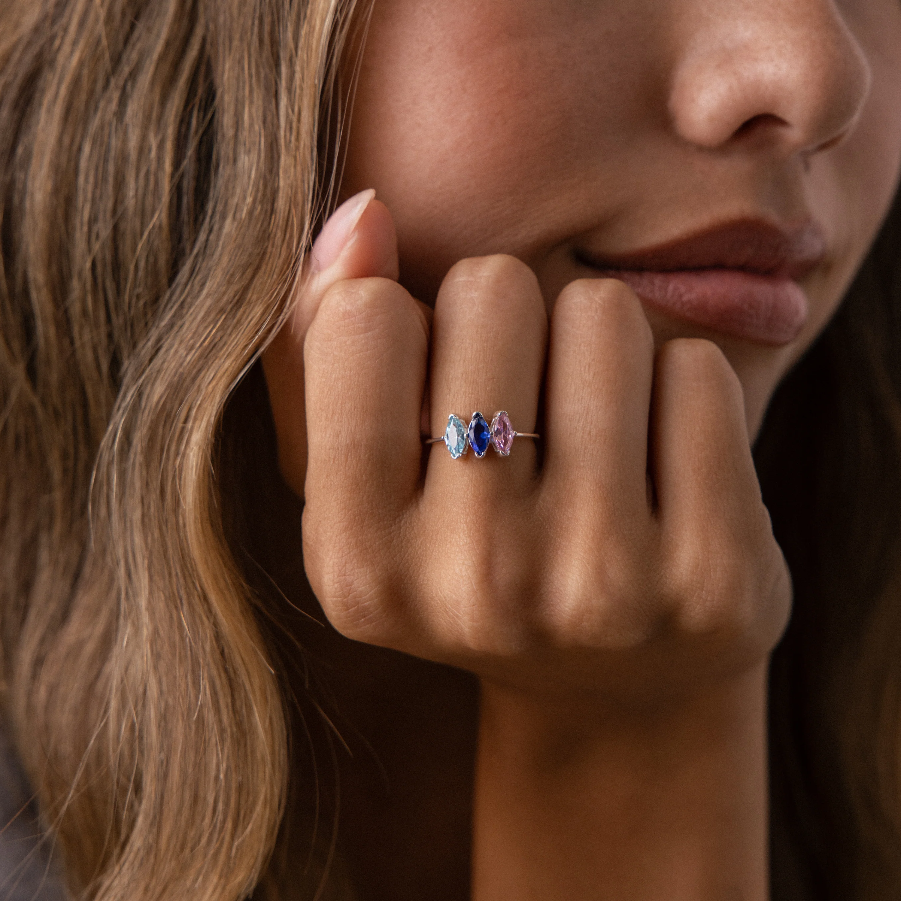 Multiple Marquise Birthstone Ring - Image 5