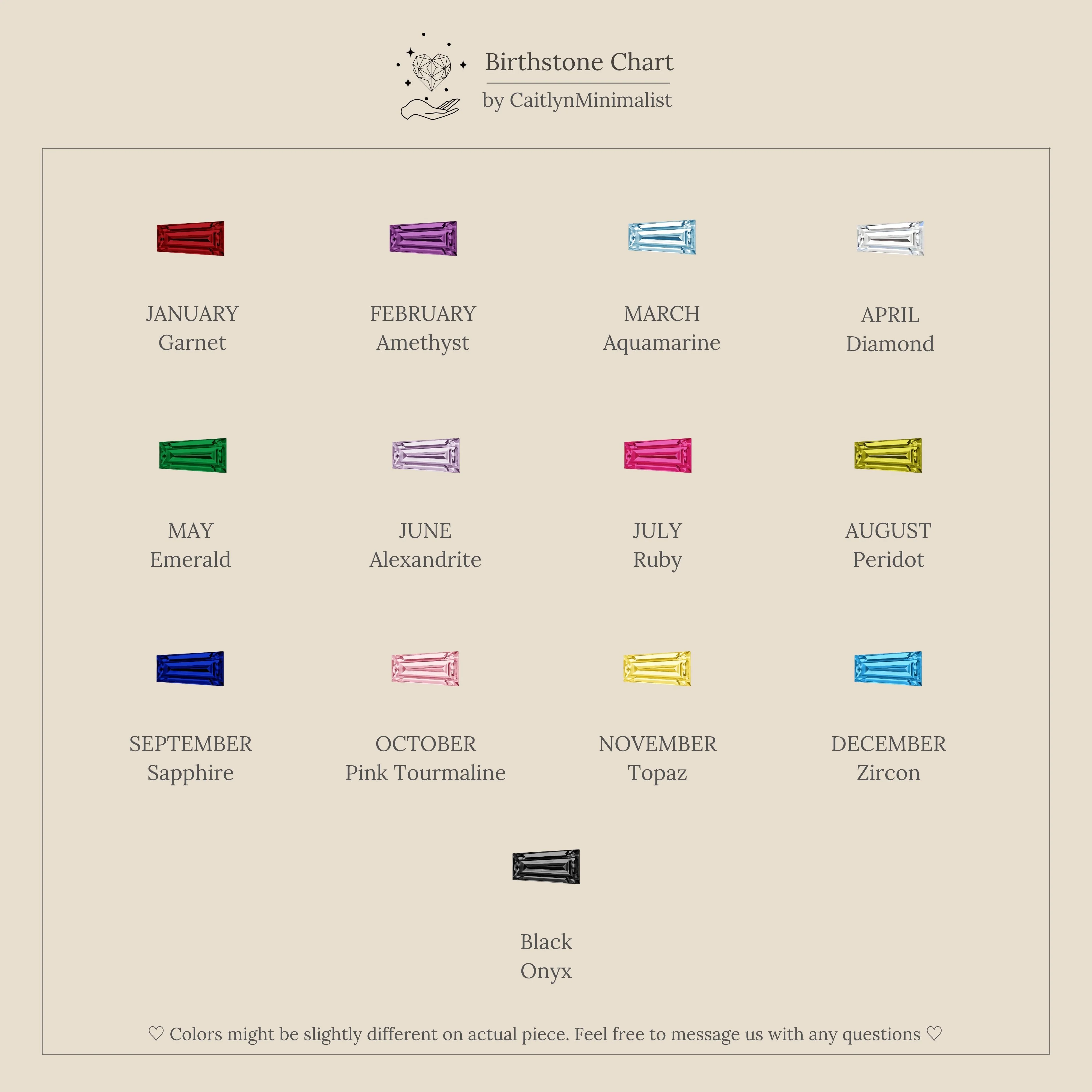 Multiple Tapered Birthstone Huggies - Image 8