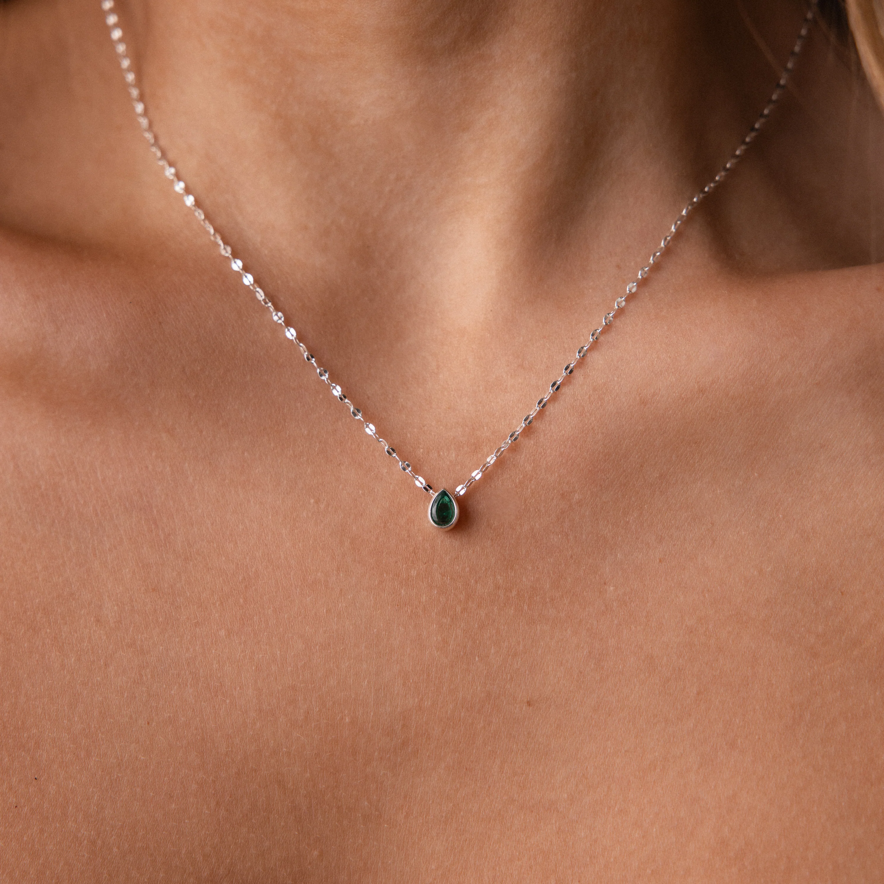 Multiple Teardrop Birthstone Necklace - Image 5