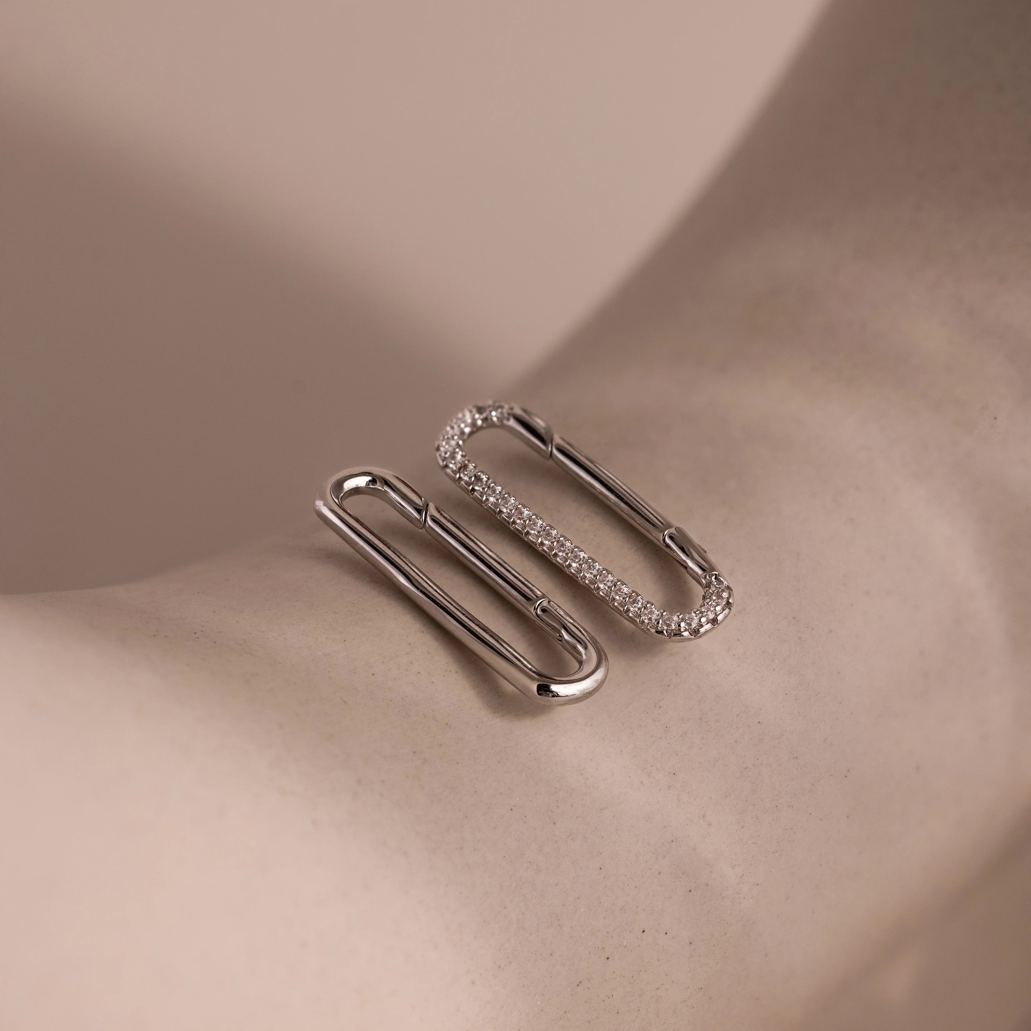 Multipurpose Pave Link Clasp Set in Silver - Image 5