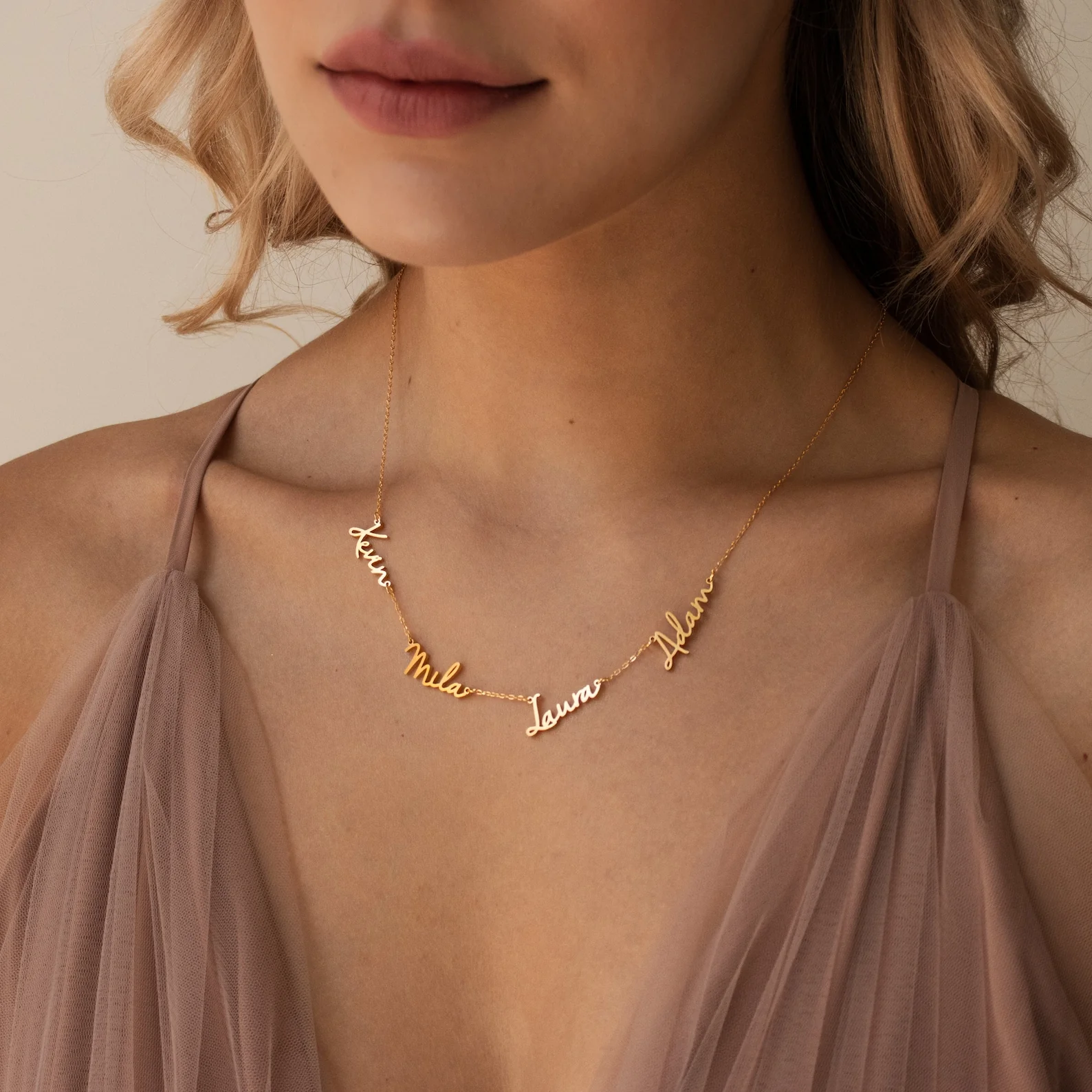 Nella Multiple Name Necklace - Image 5