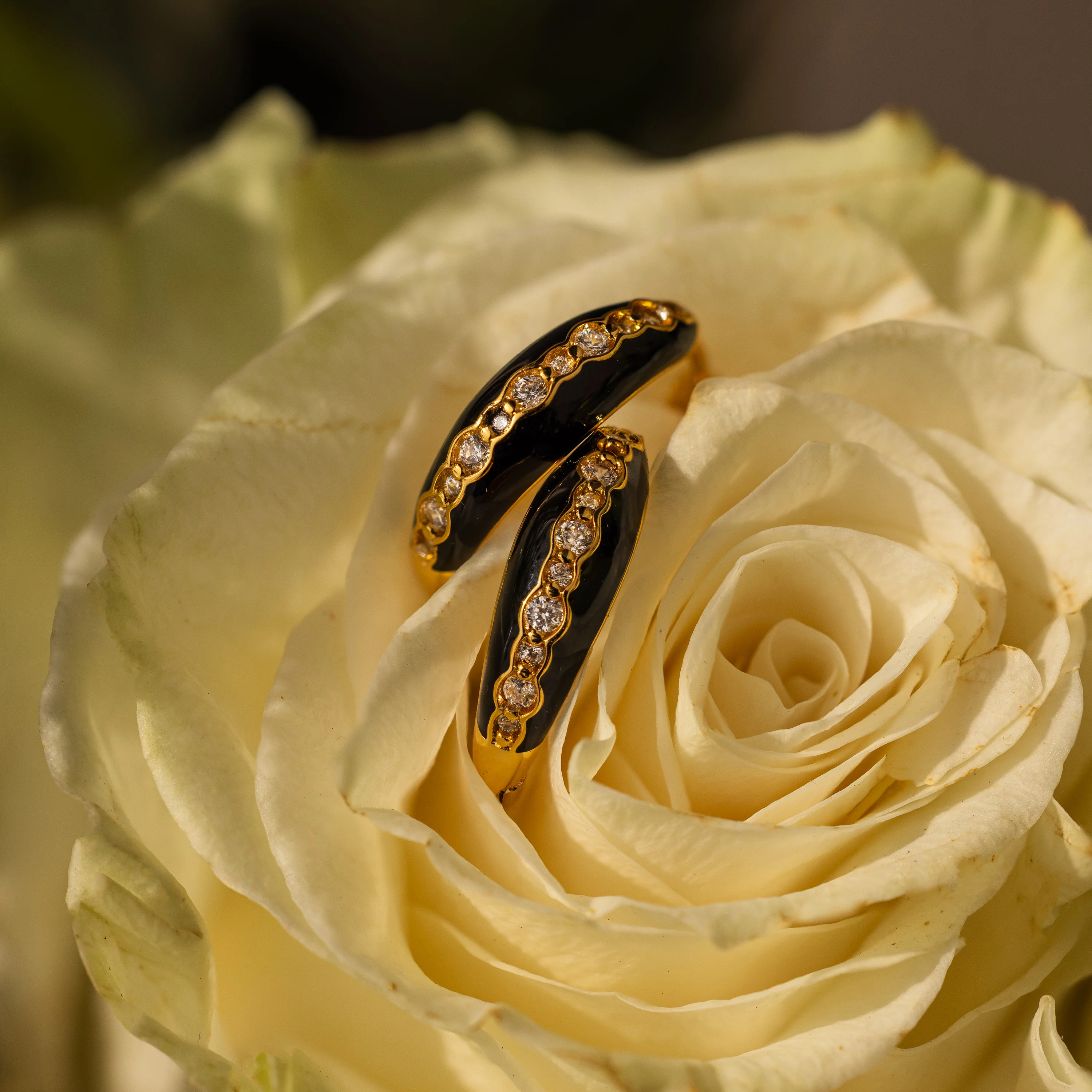 Noir Pave Dome Hoops - Image 8