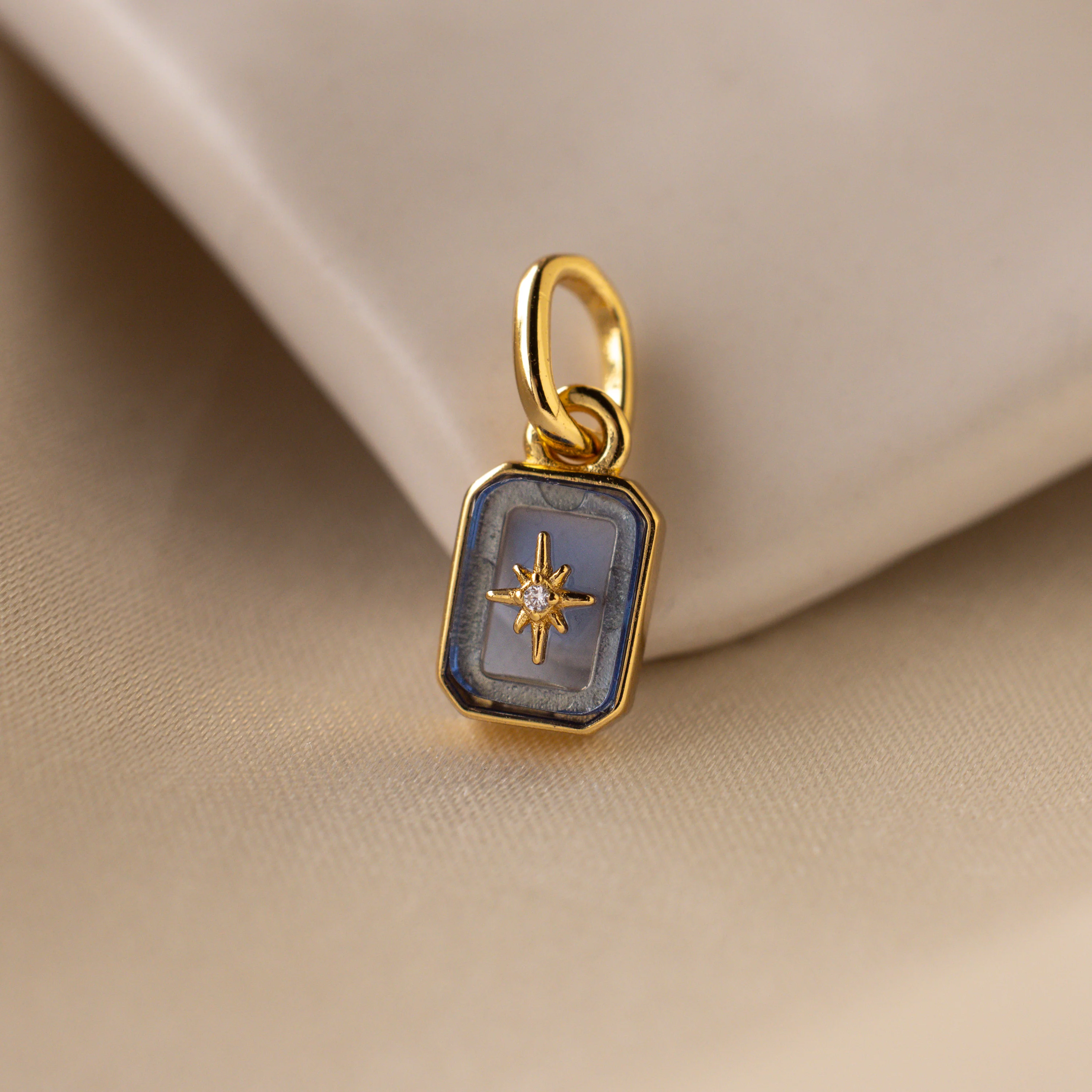 North Star Aquamarine Charm