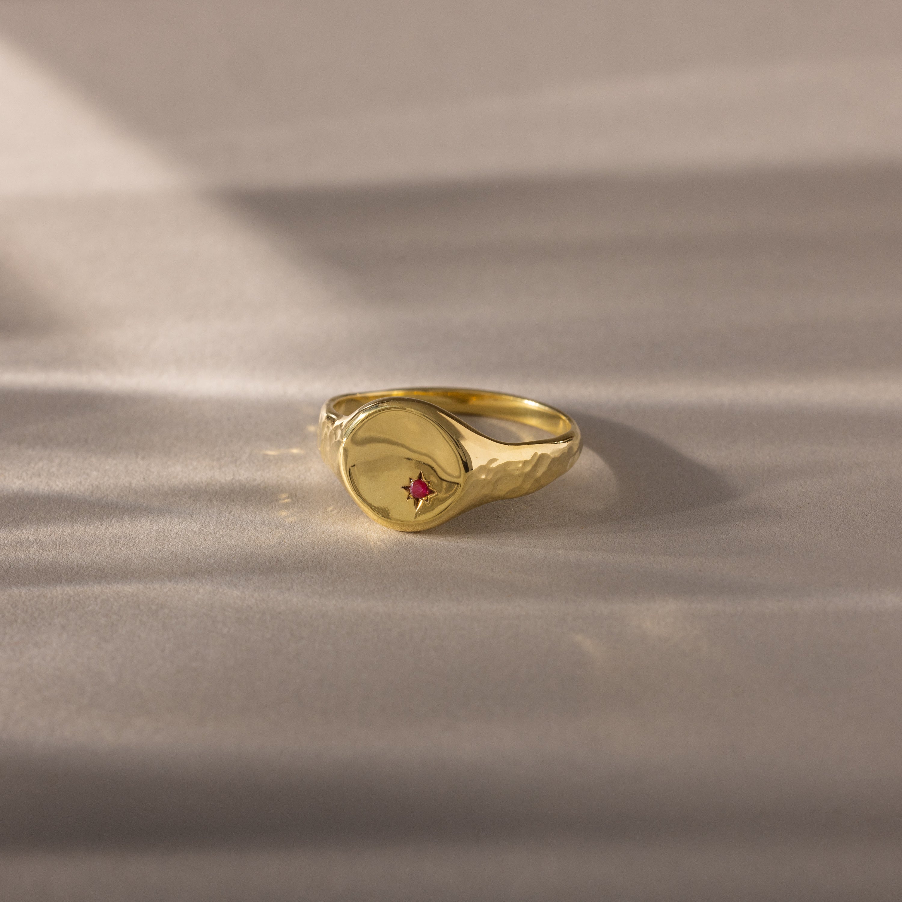North Star Birthstone Signet Ring - Image 14