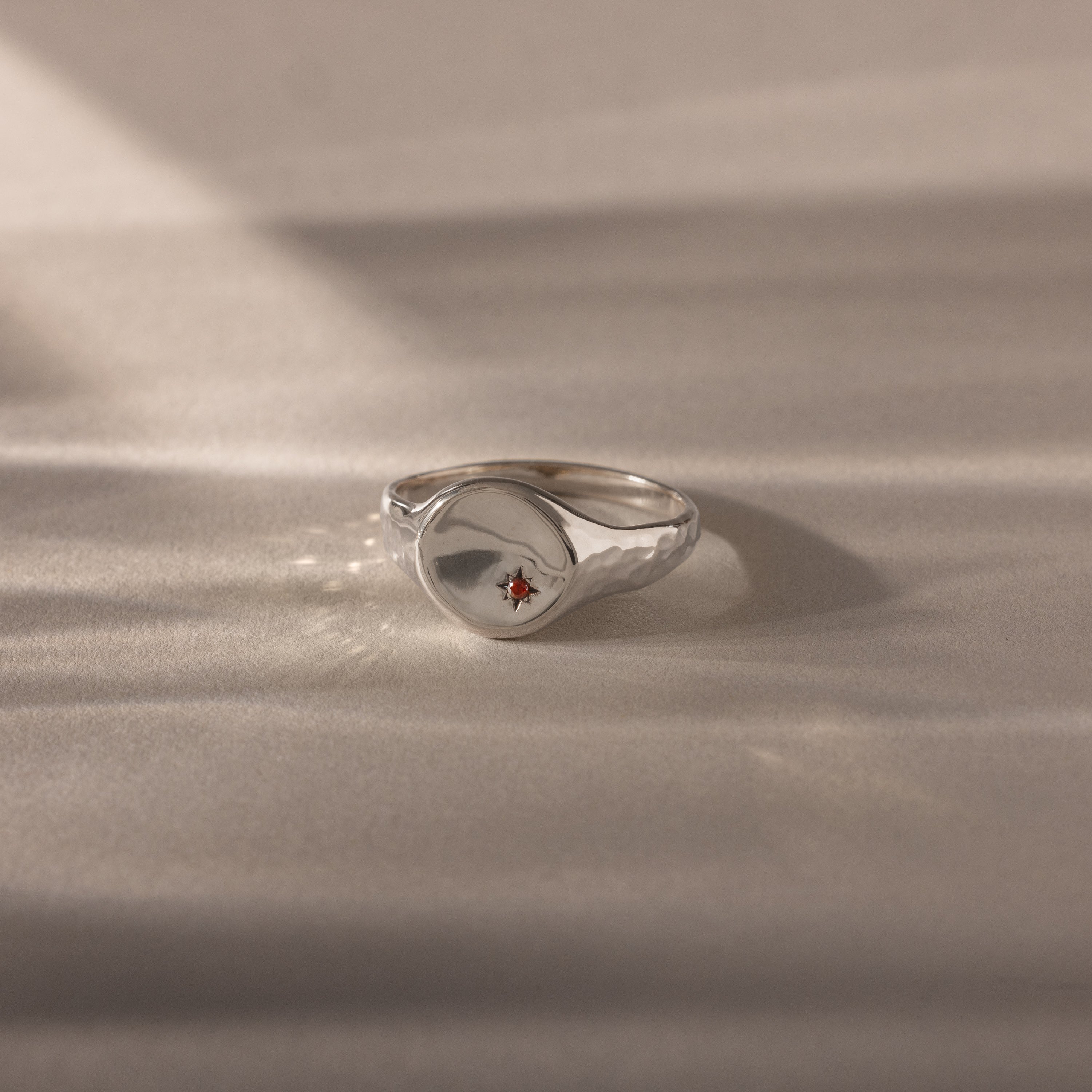 North Star Aquamarine Signet Ring - Image 3