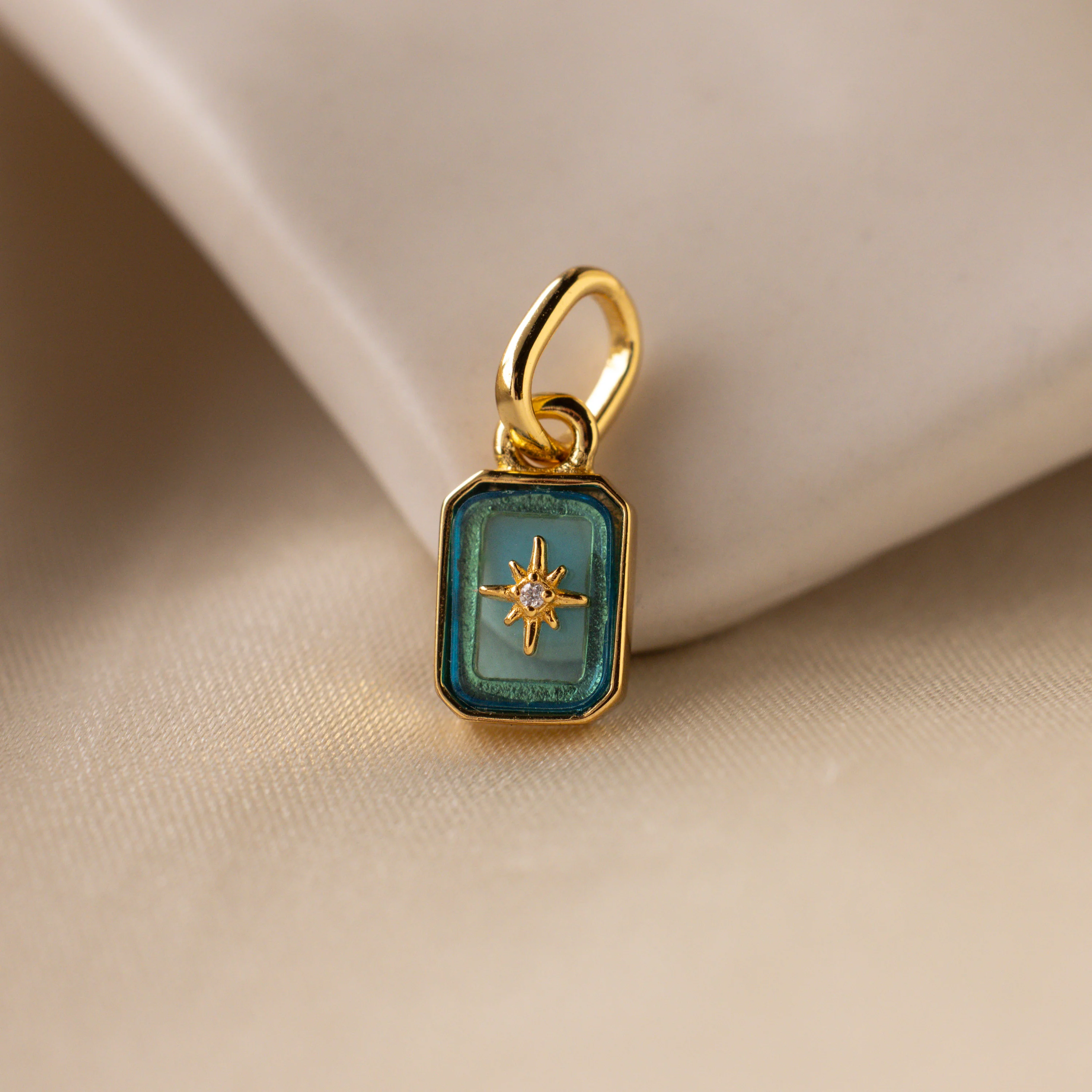 North Star Blue Zircon Charm