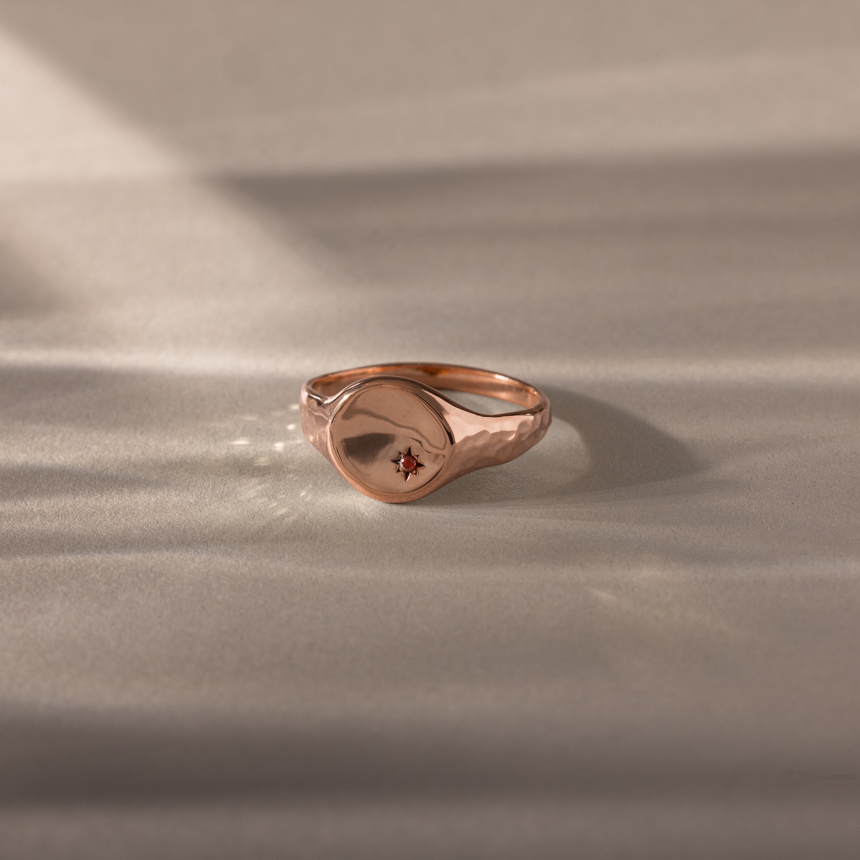 North Star Garnet Signet Ring - Image 5