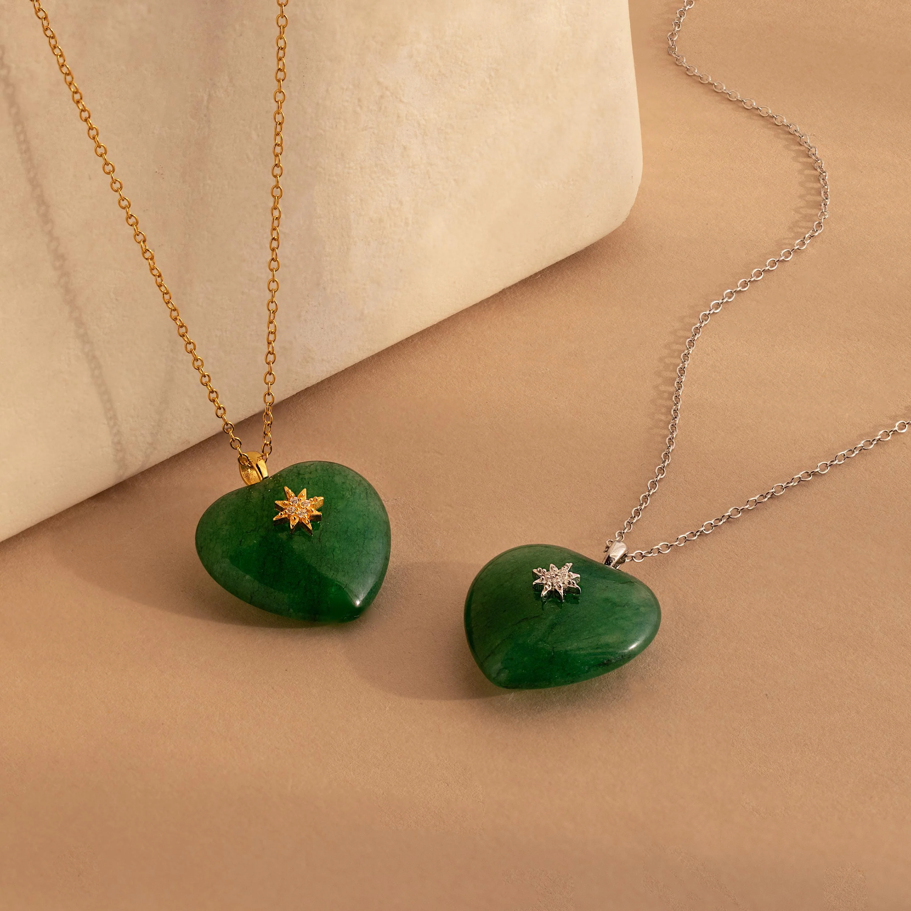 North Star Jade Heart Necklace - Image 3