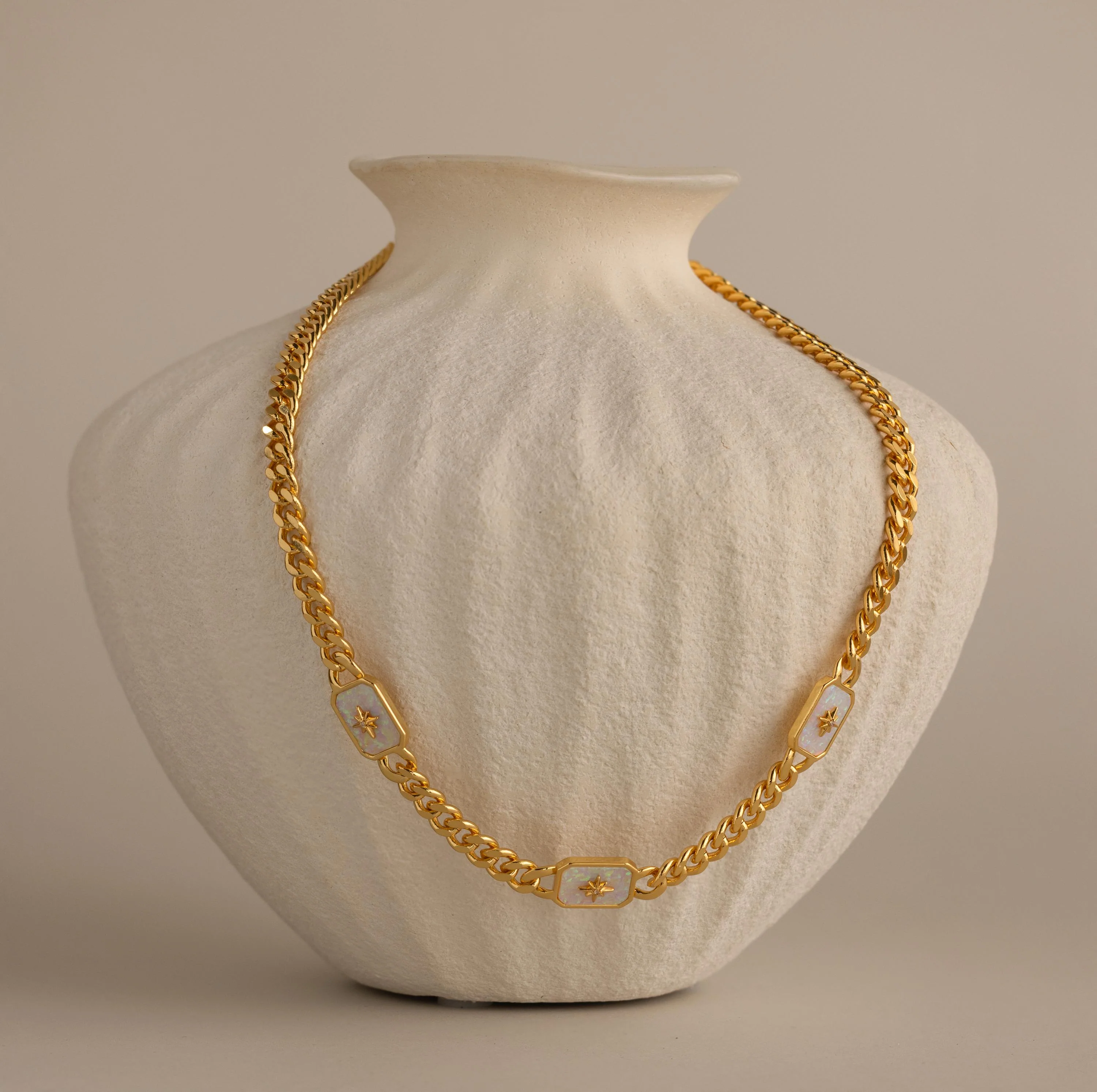 North Star Opal Trio Necklace