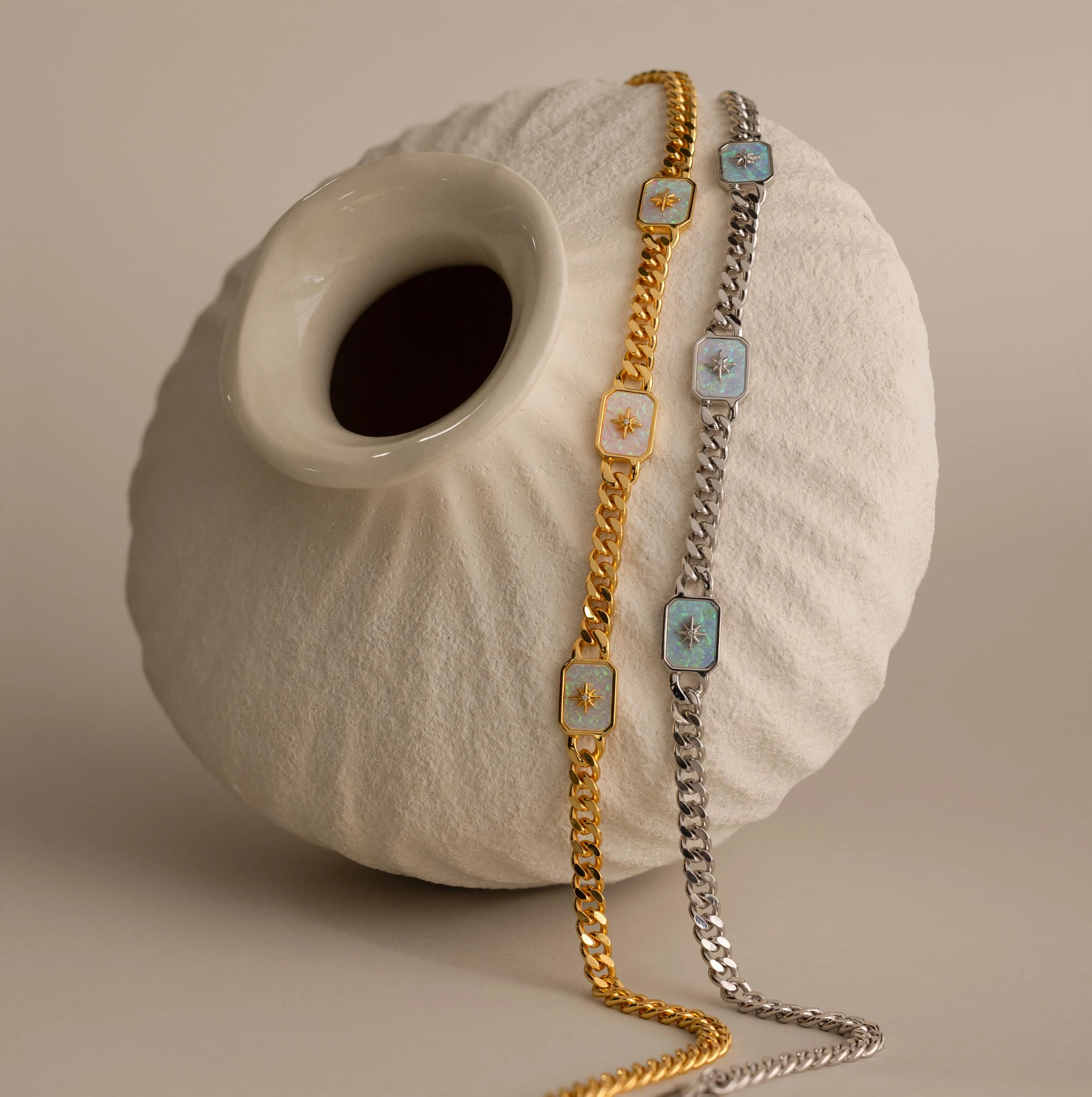 North Star Opal Trio Necklace - Image 3
