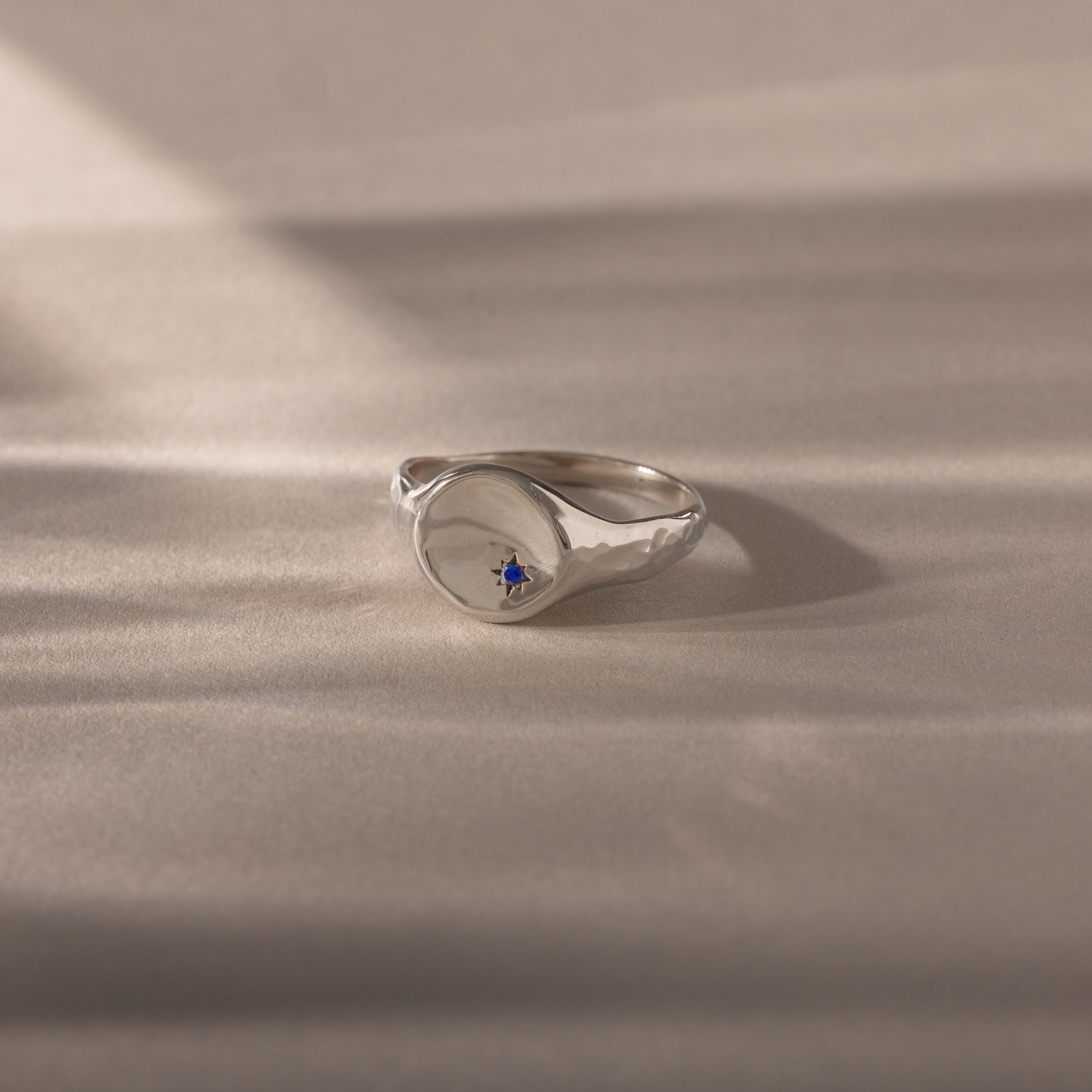 North Star Sapphire Signet Ring - Image 3
