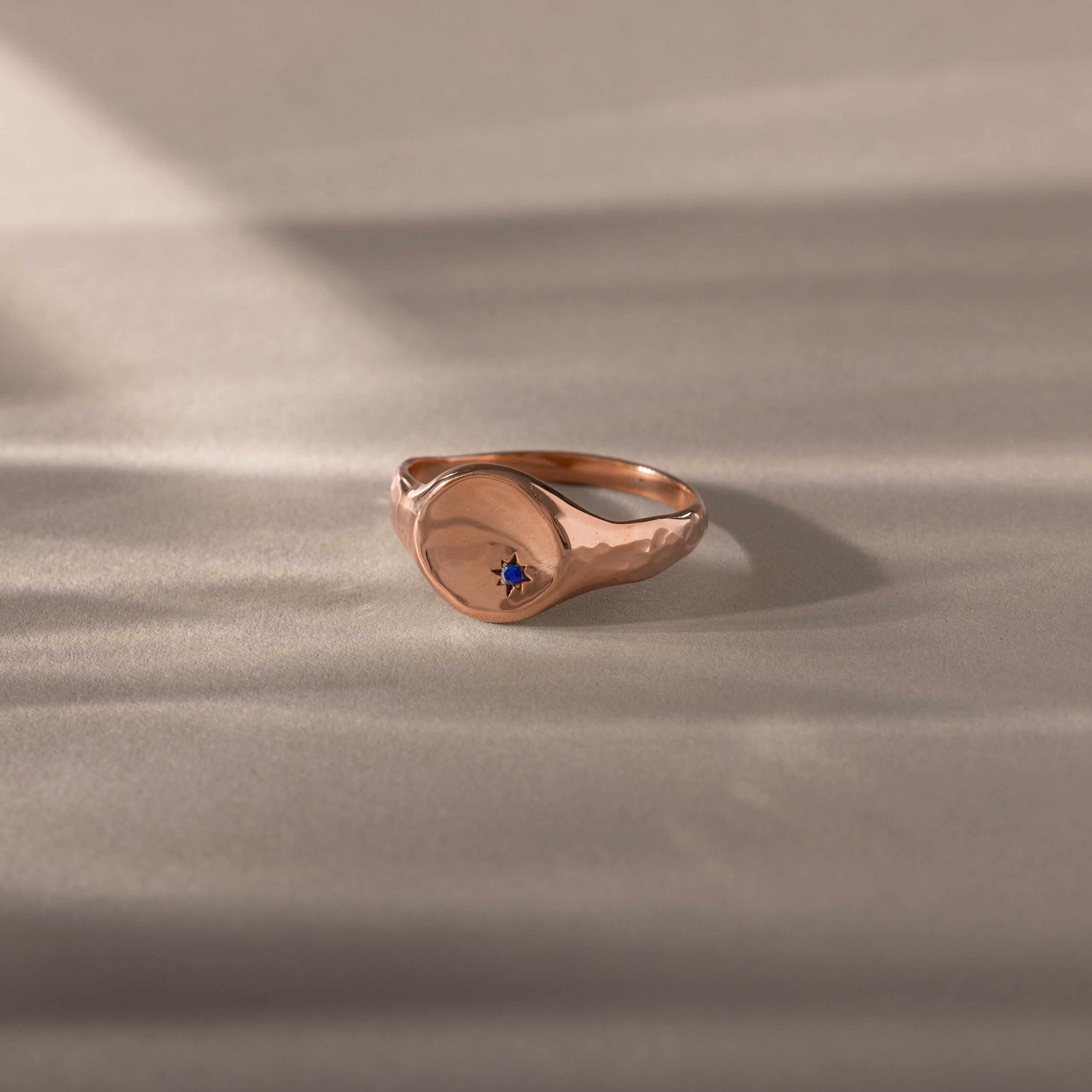 North Star Sapphire Signet Ring - Image 5
