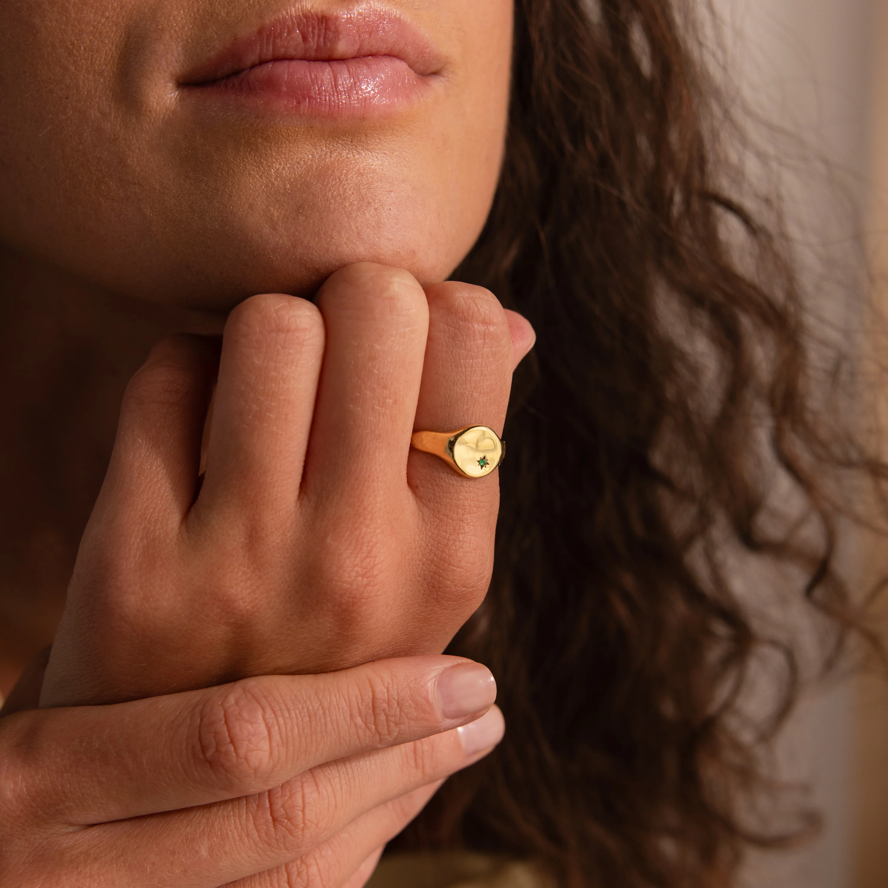 North Star Emerald Signet Ring - Image 4