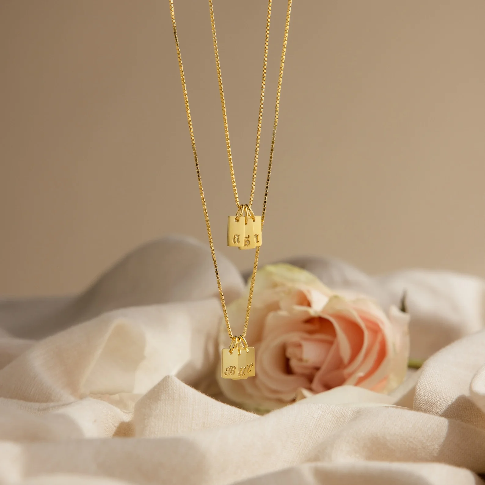 Old English Mini Tag Necklace - Image 7