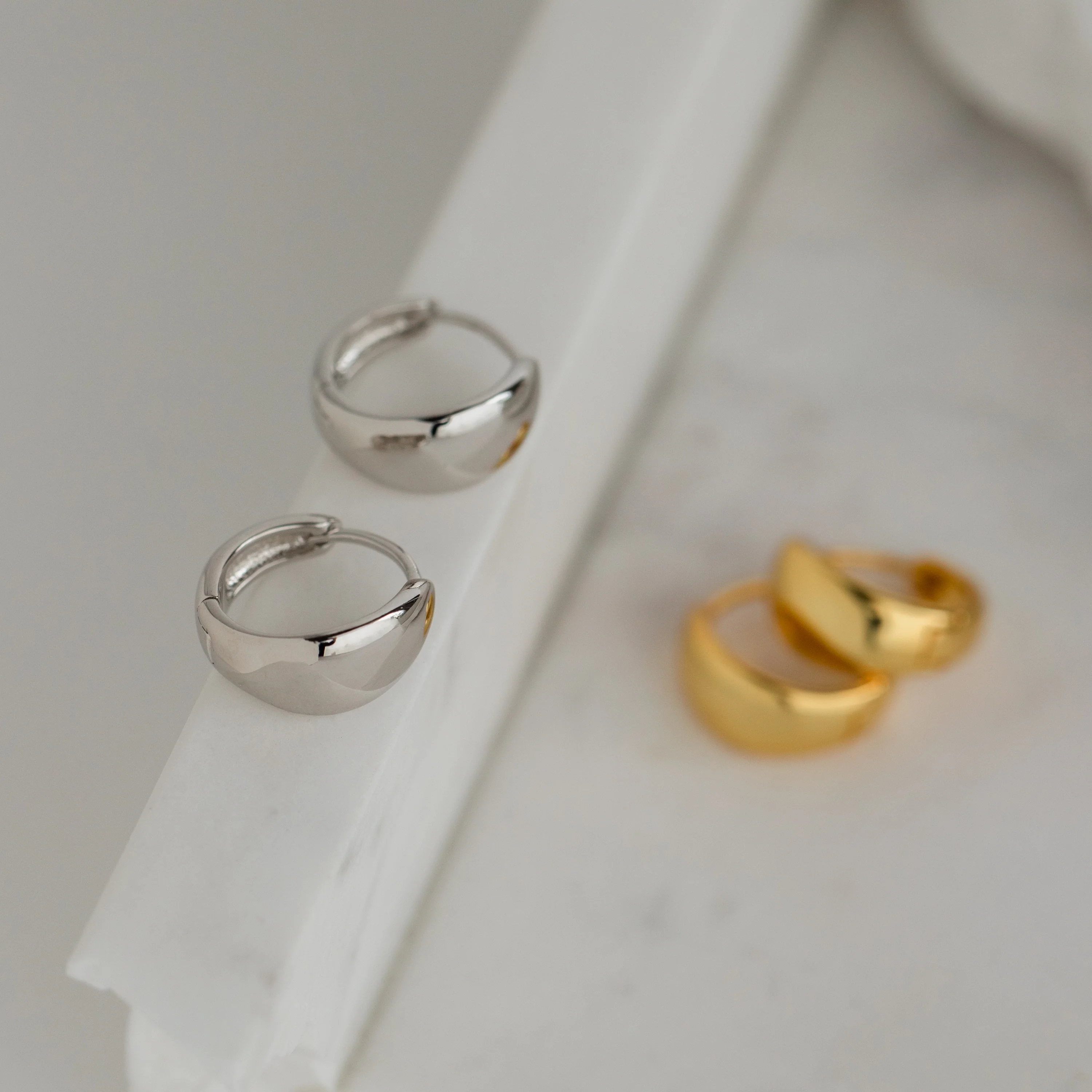 Olivia Hoops in Silver - Image 4
