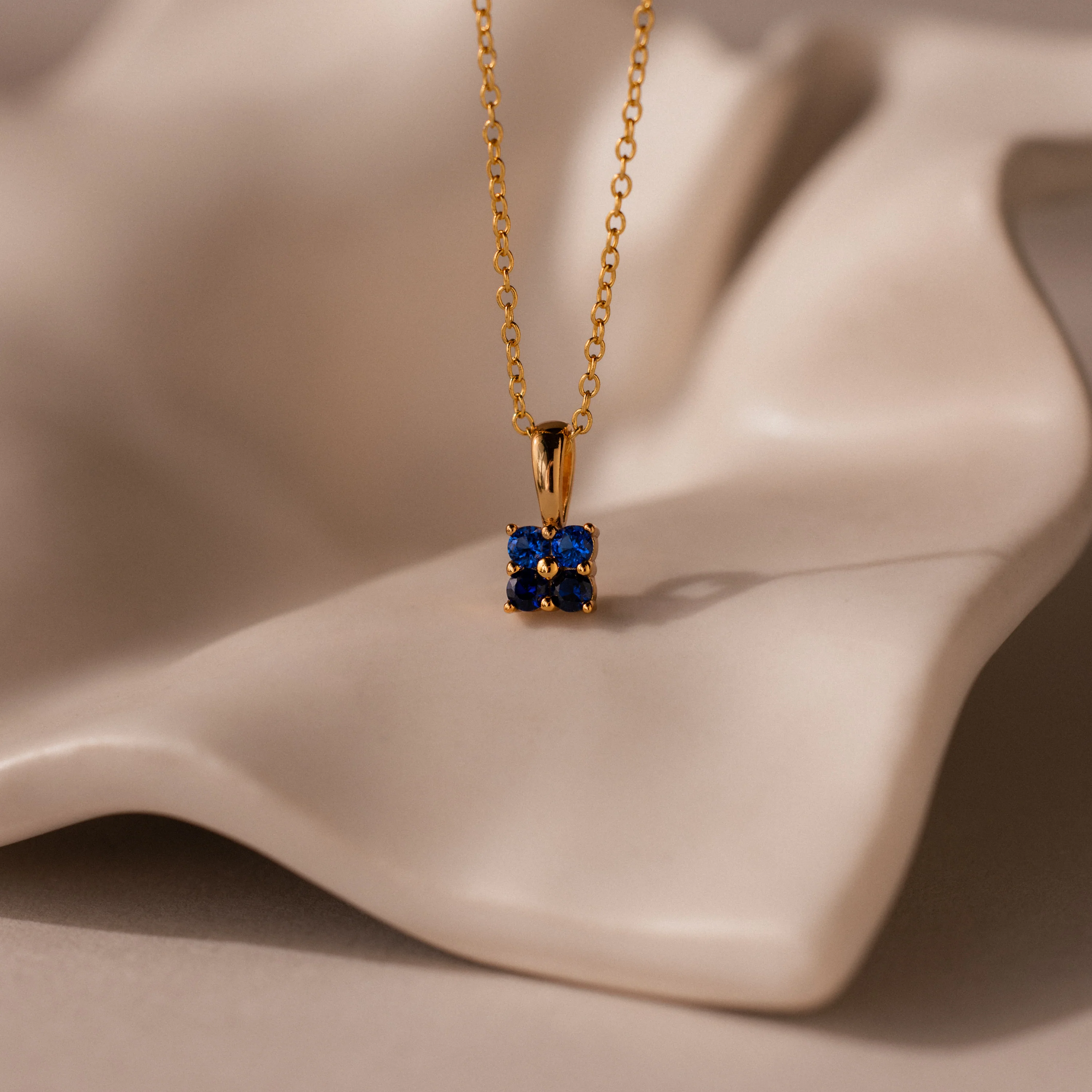 Ombre Birthstone Flower Necklace - Image 18