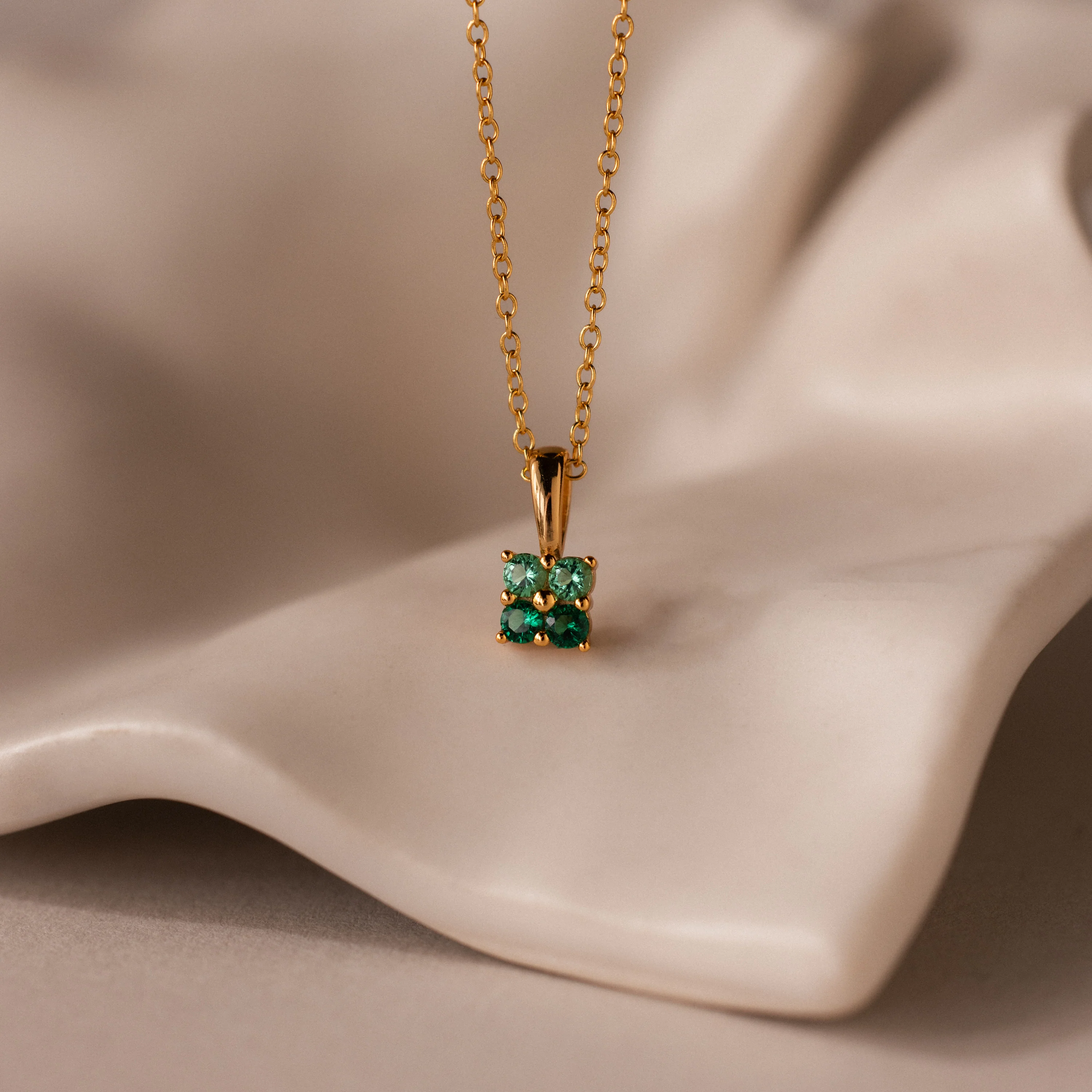 Ombre Birthstone Flower Necklace - Image 8