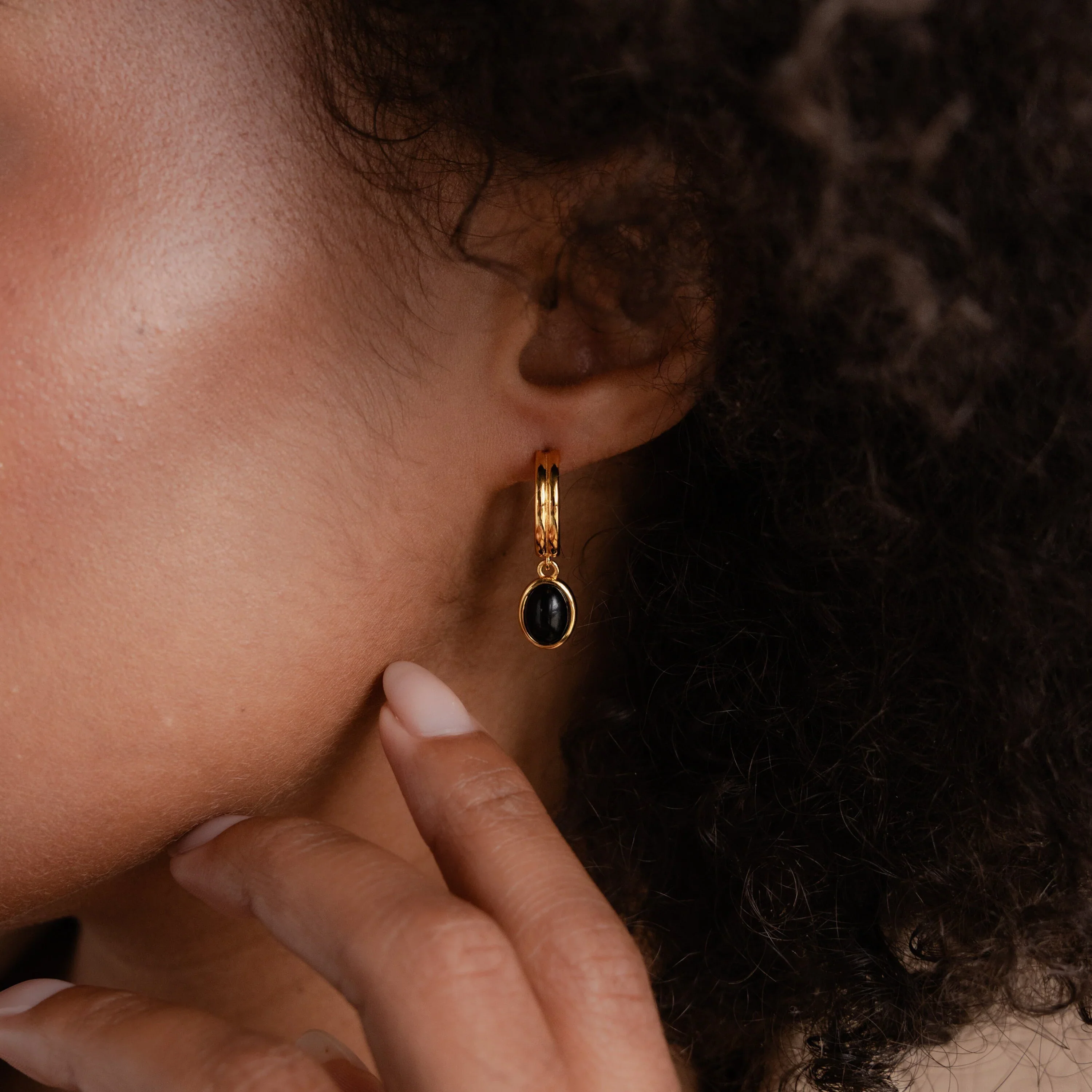 Onyx Diamond Earrings Set - Image 6