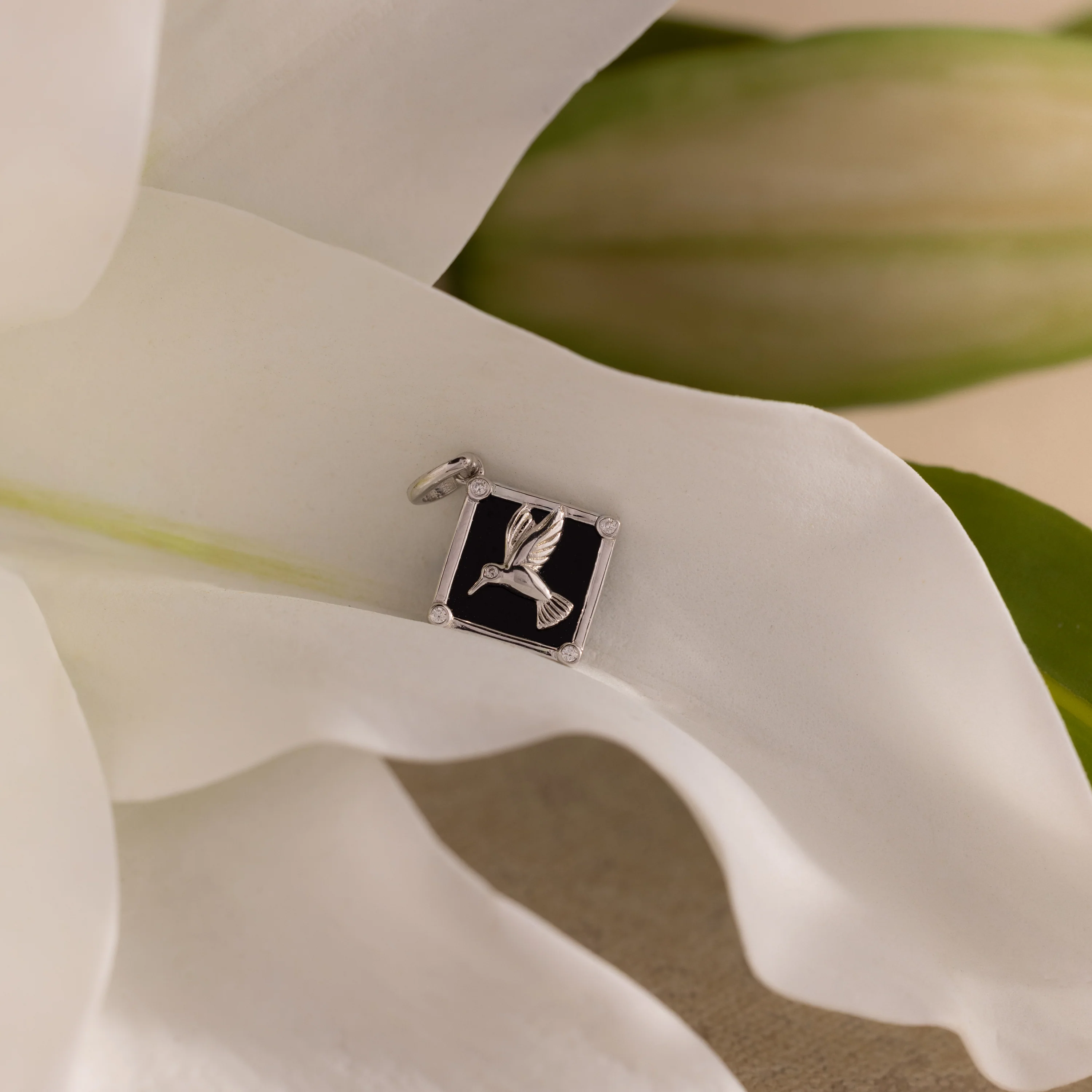 Onyx Hummingbird Charm - Image 4