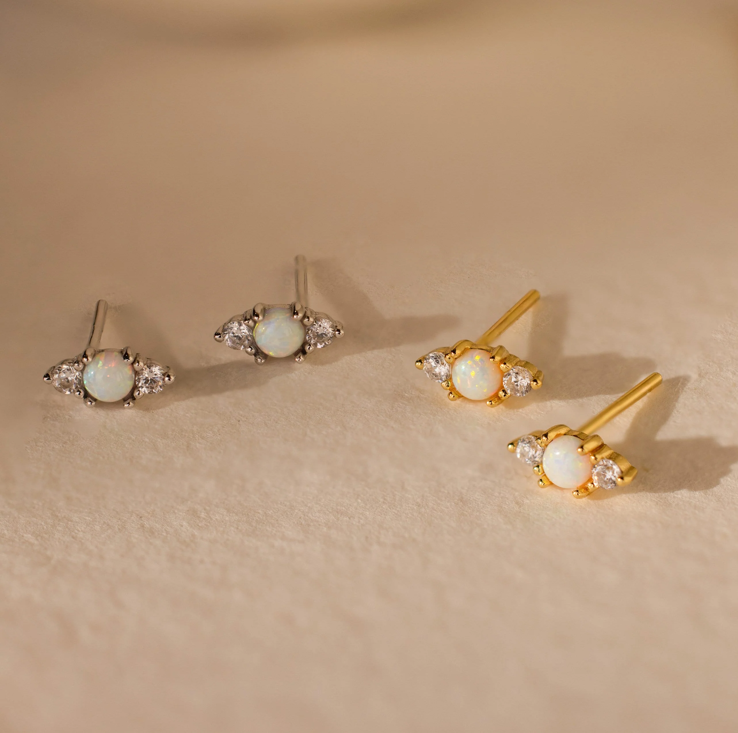 Opal and Diamond Studs - Image 3