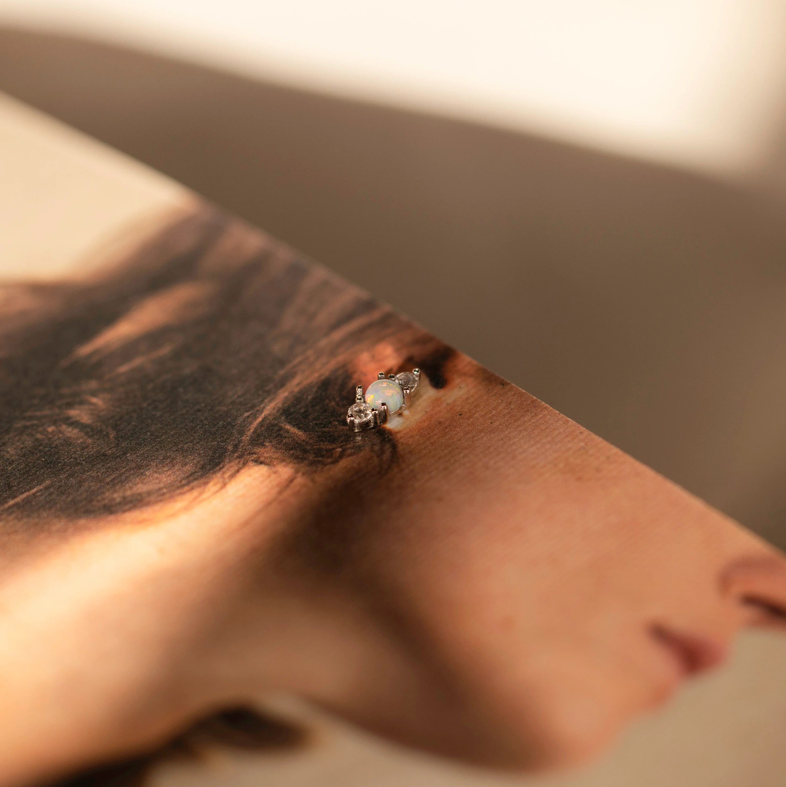 Opal and Diamond Studs - Image 5