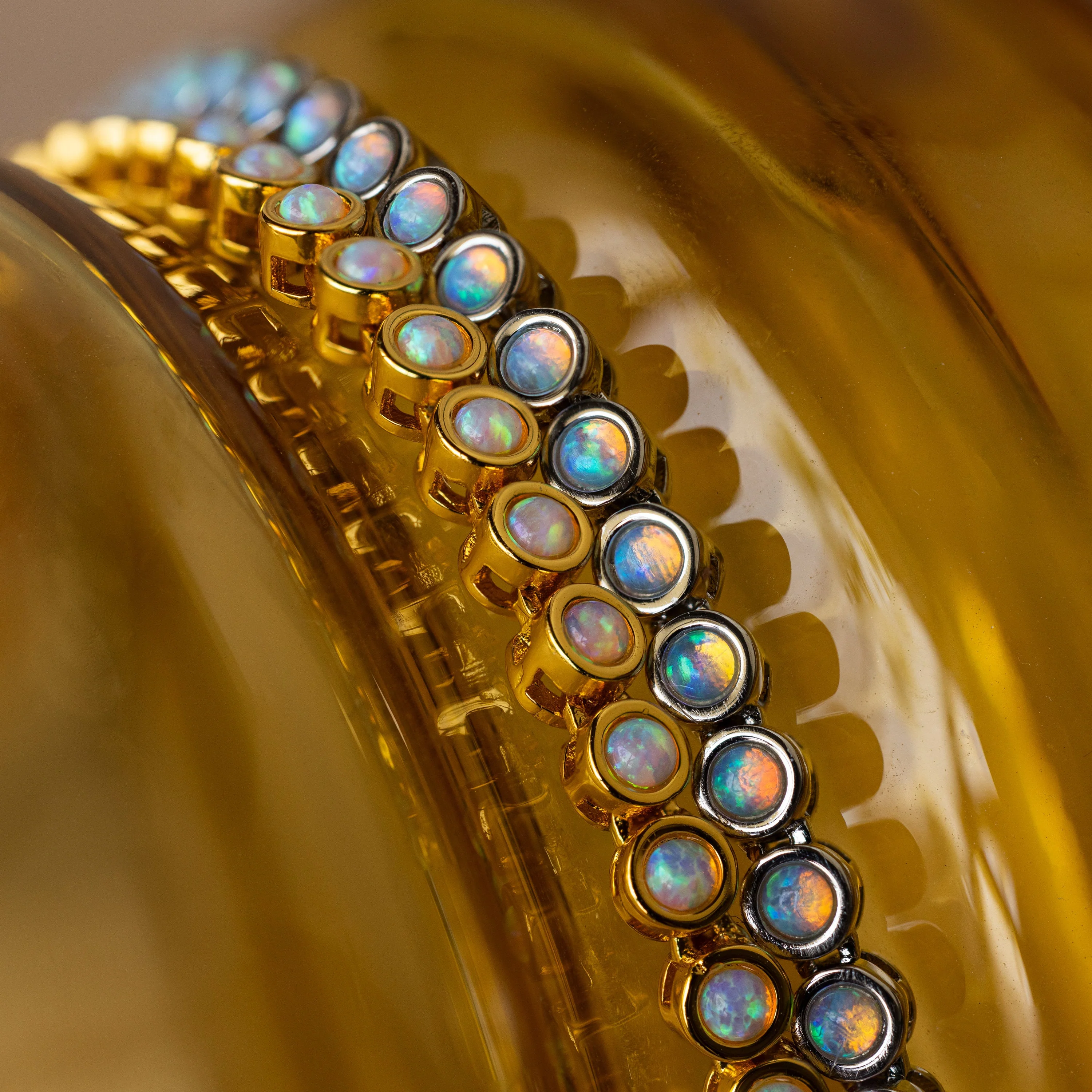 Opal Bezel Tennis Necklace - Image 3