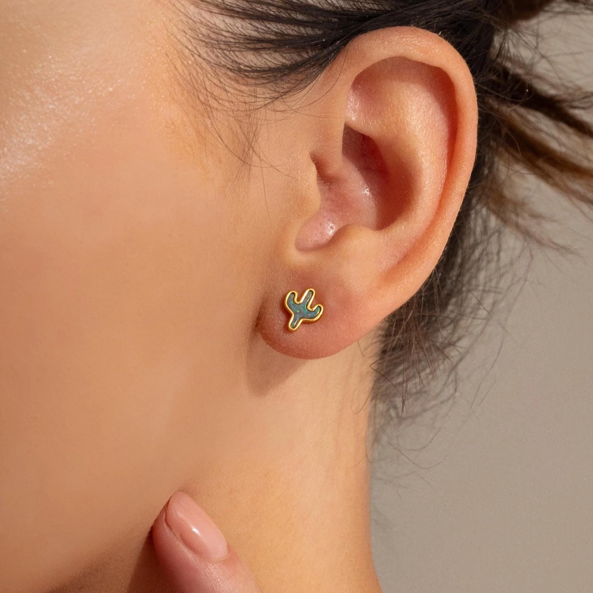 Opal Cactus Studs - Image 2