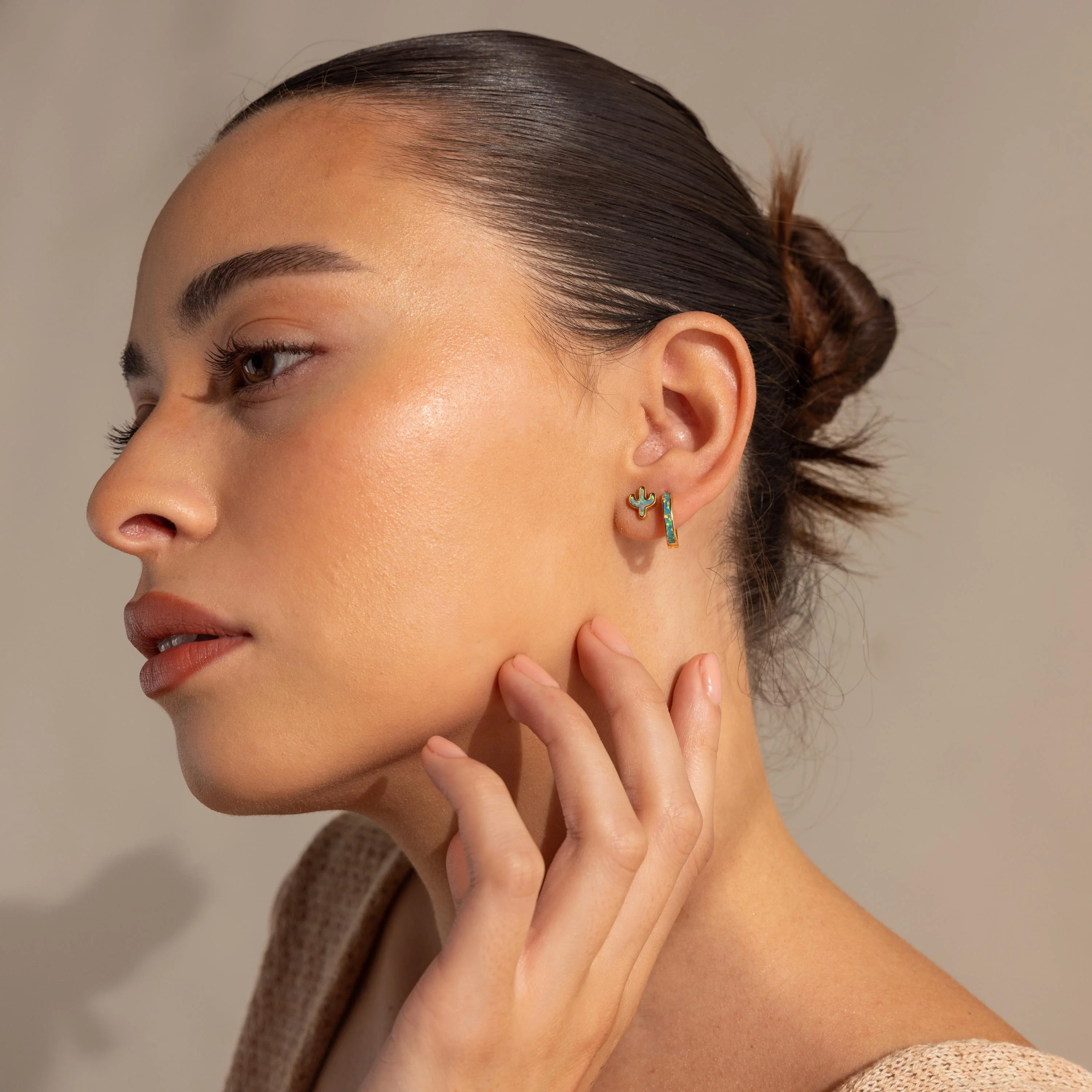 Opal Cactus Studs - Image 3