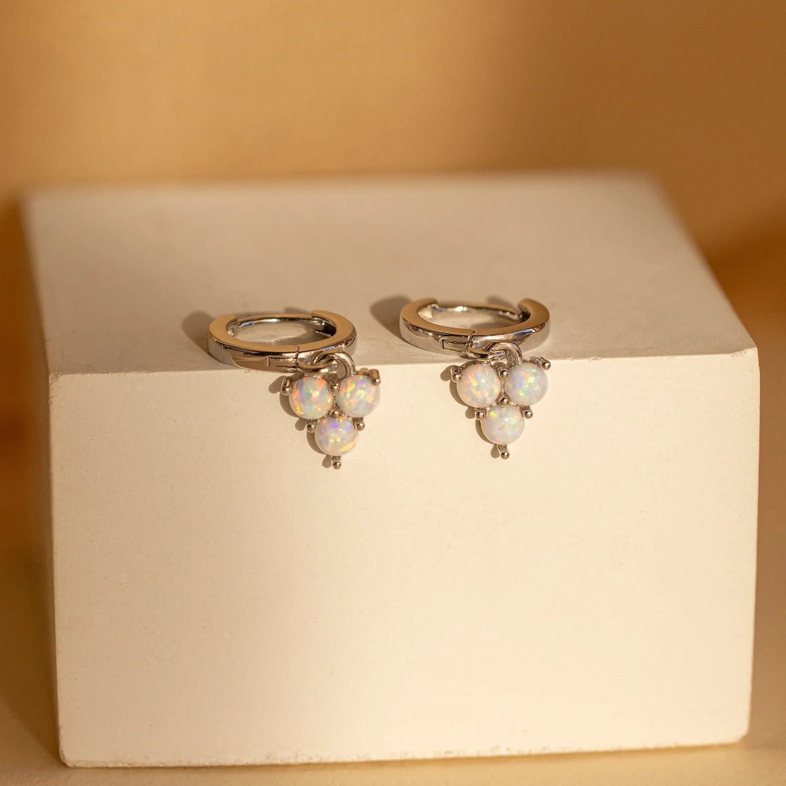 Opal Cluster Huggies - Image 5