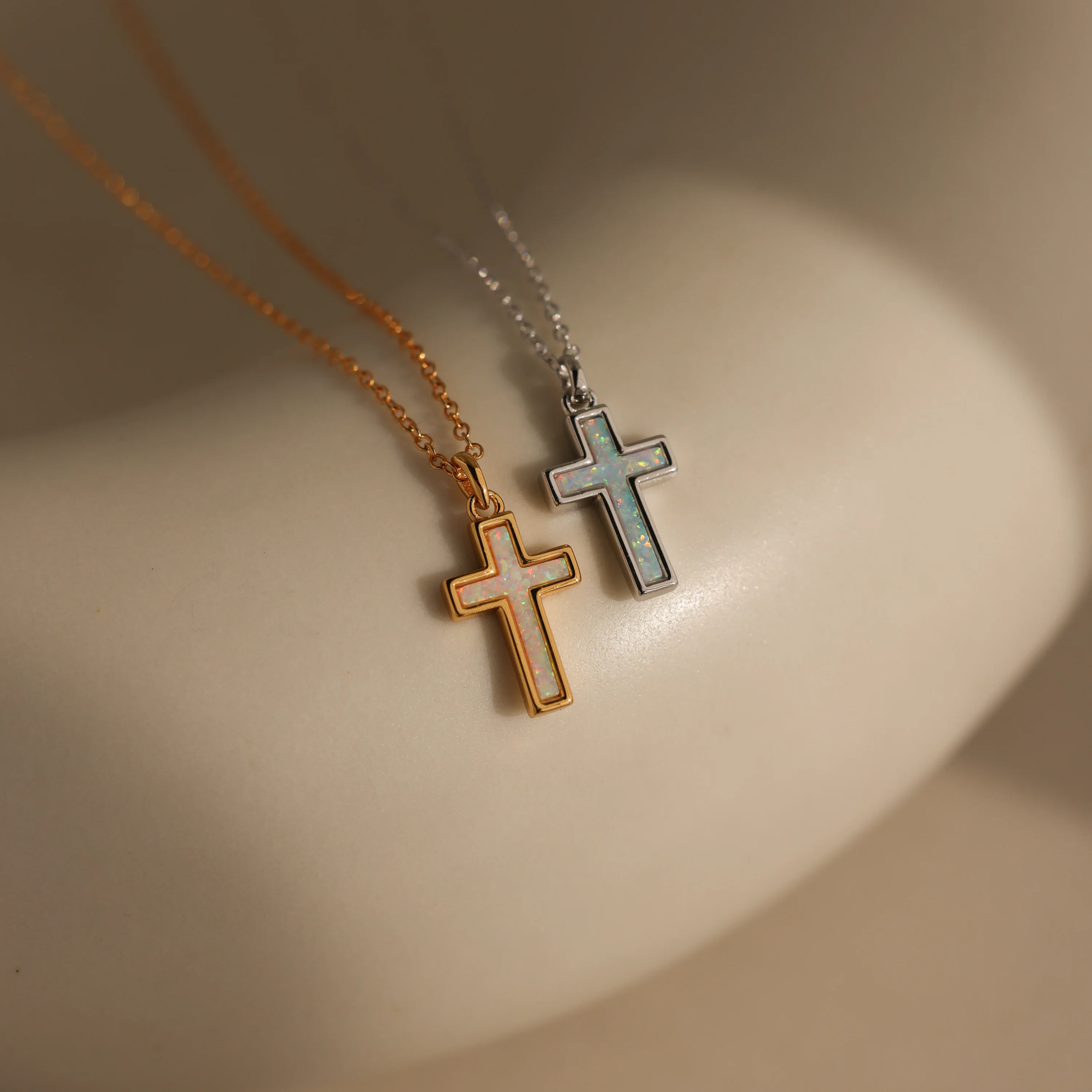Opal Cross Necklace - Image 8