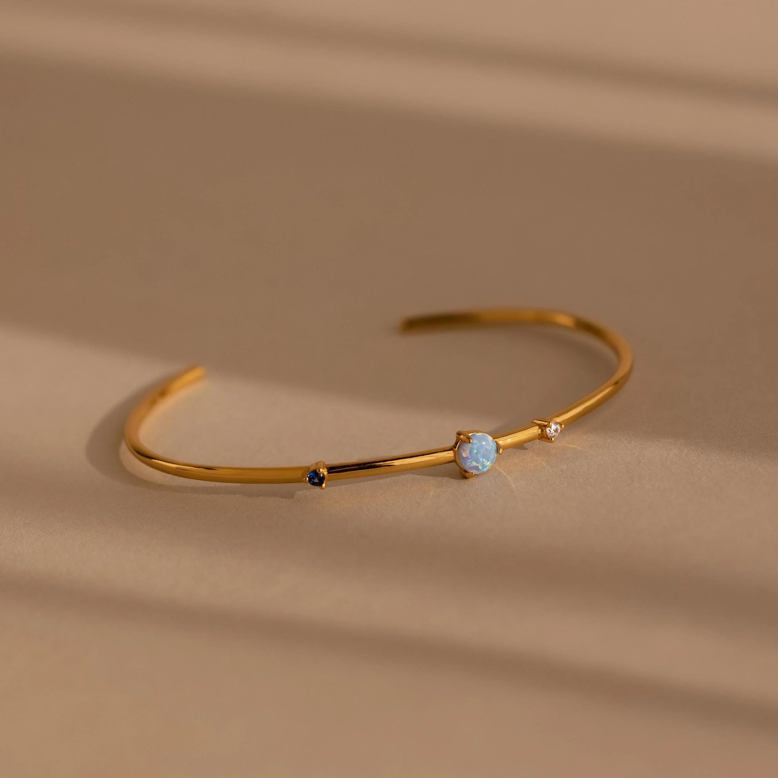 Opal & Diamond Cuff Bracelet - Image 2