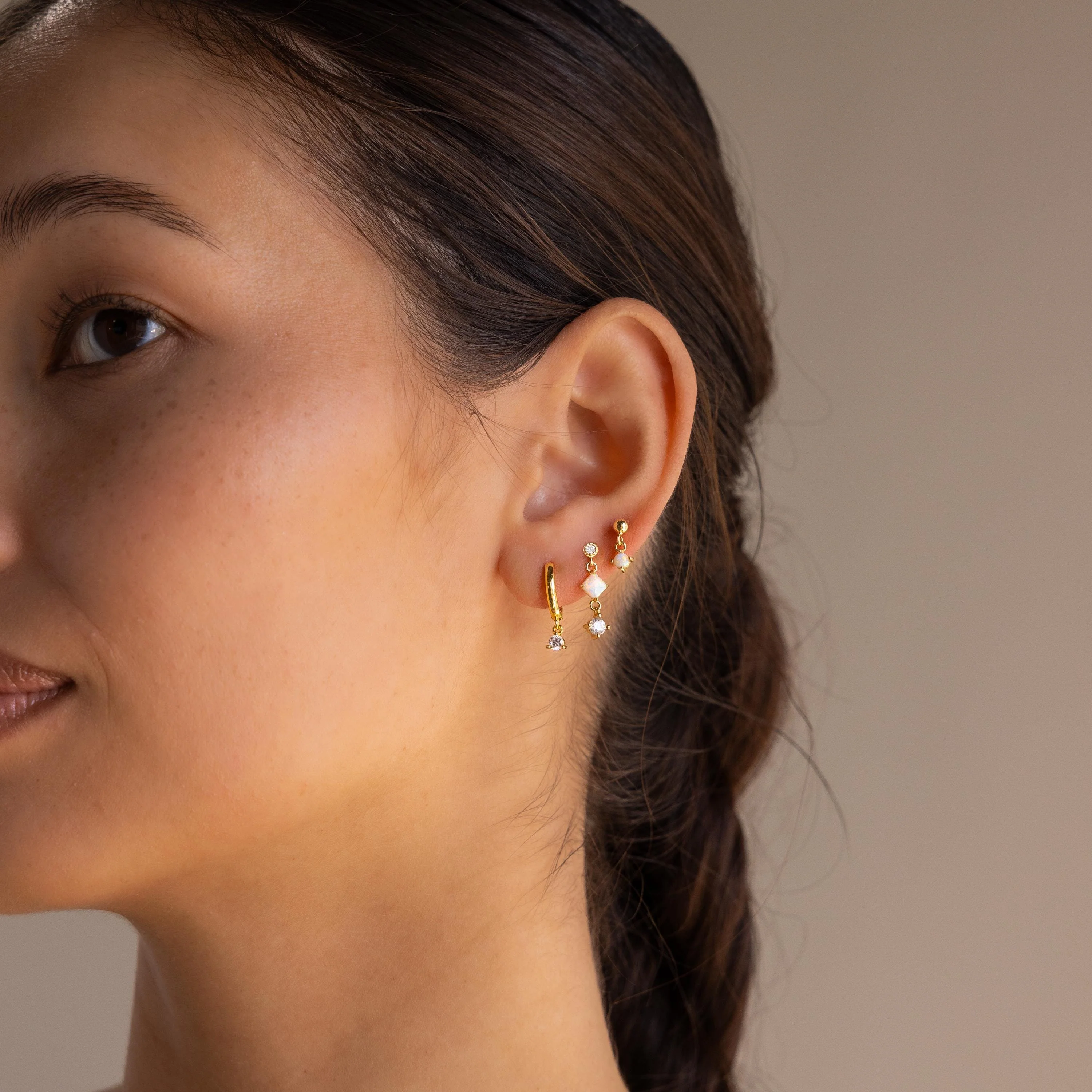 Opal & Diamond Drop Studs - Image 6