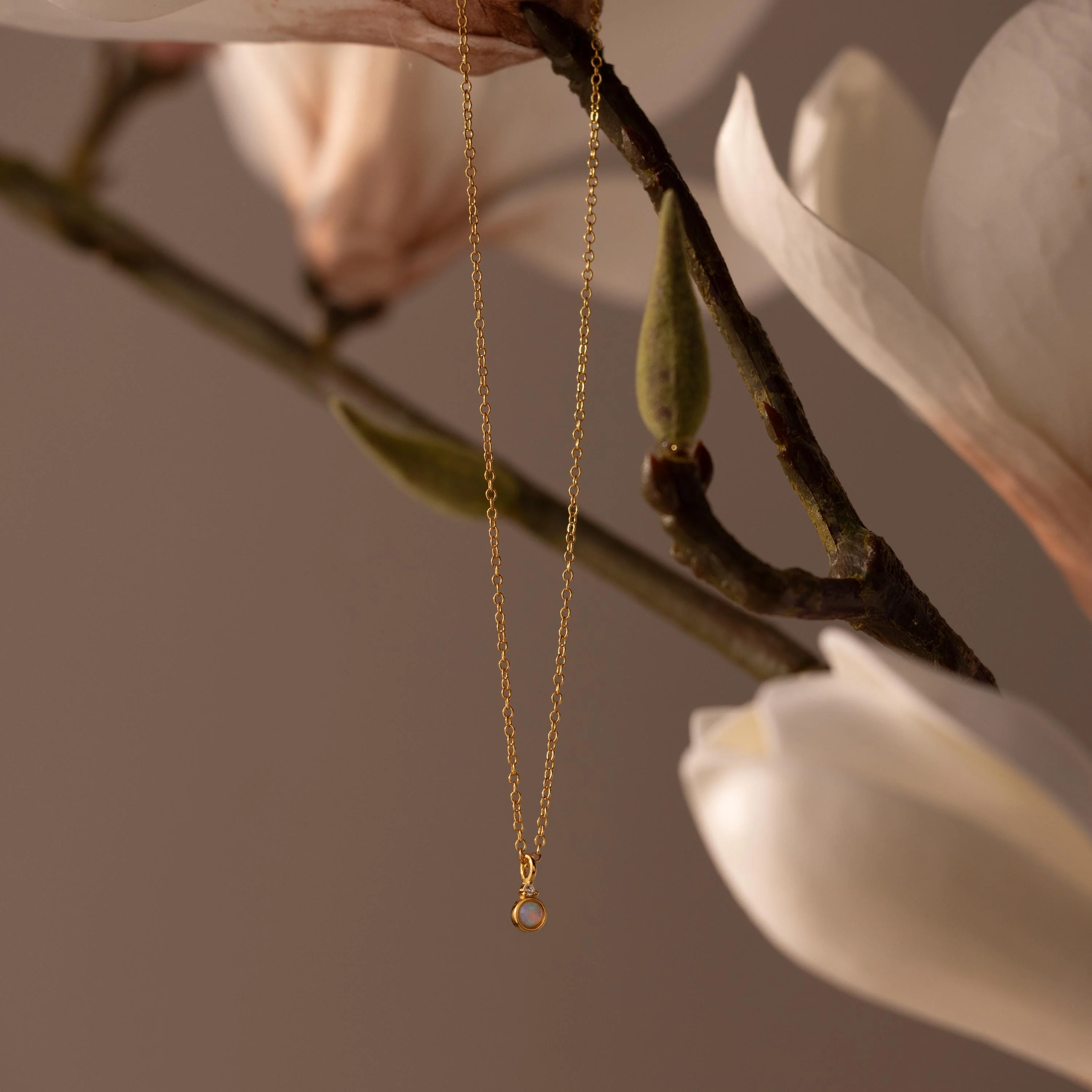Opal Diamond Necklace in 18K Gold - Image 5