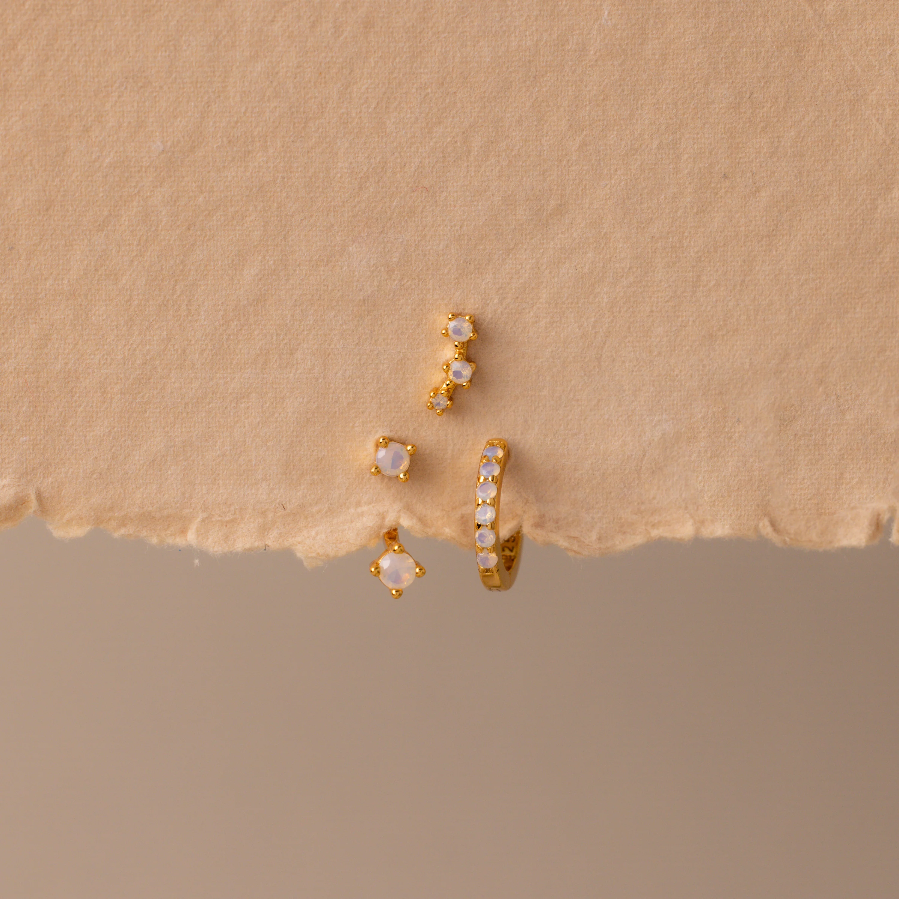 Opal Earring Trio Set