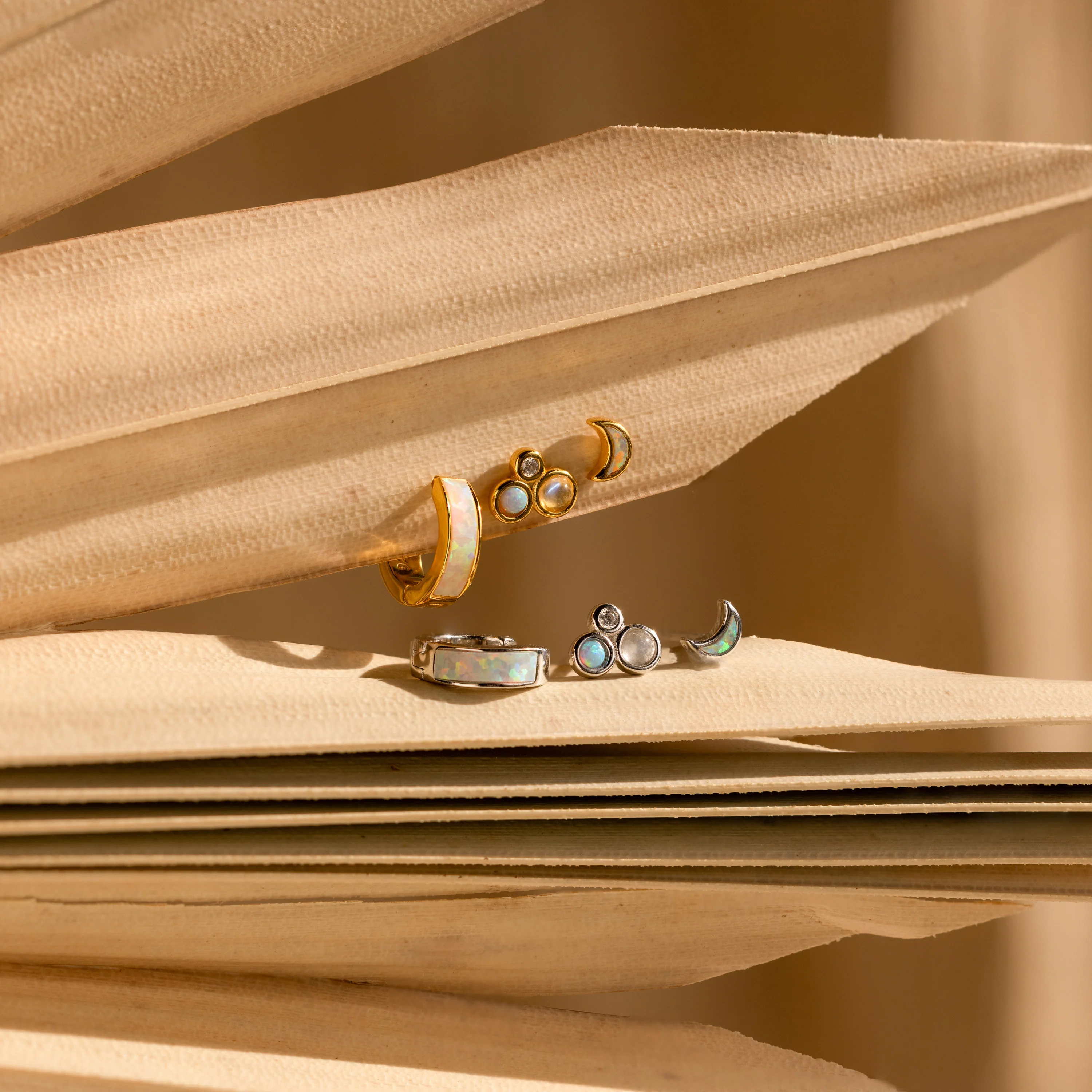 Opal Inlay Earrings Set - Image 3