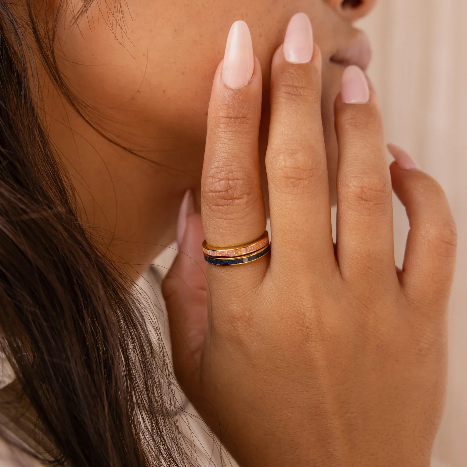 Opal Inlay Rings Set - Image 8